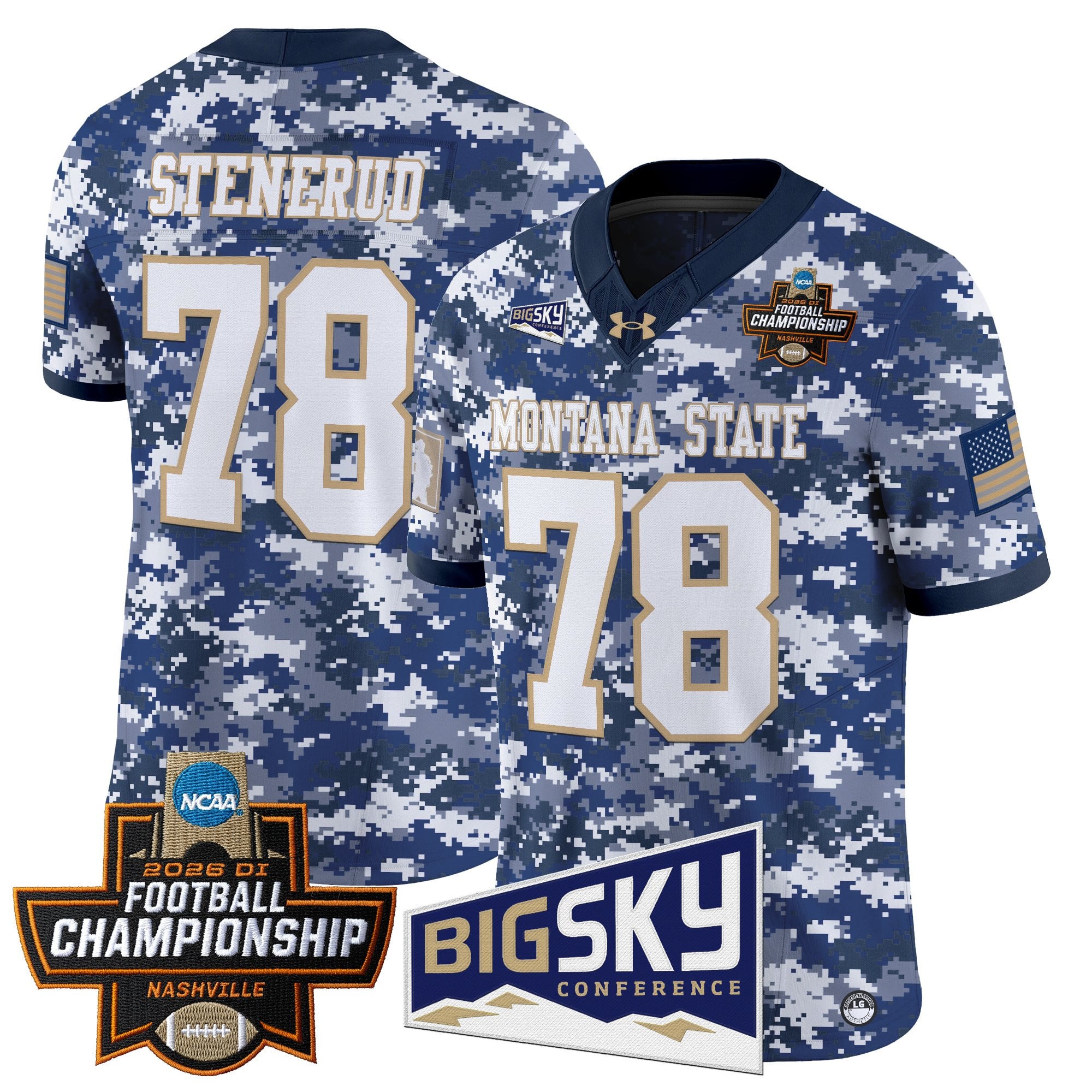 Men's Montana State Bobcats 2026 Football Championship Vapor Limited Jersey - All Stitched