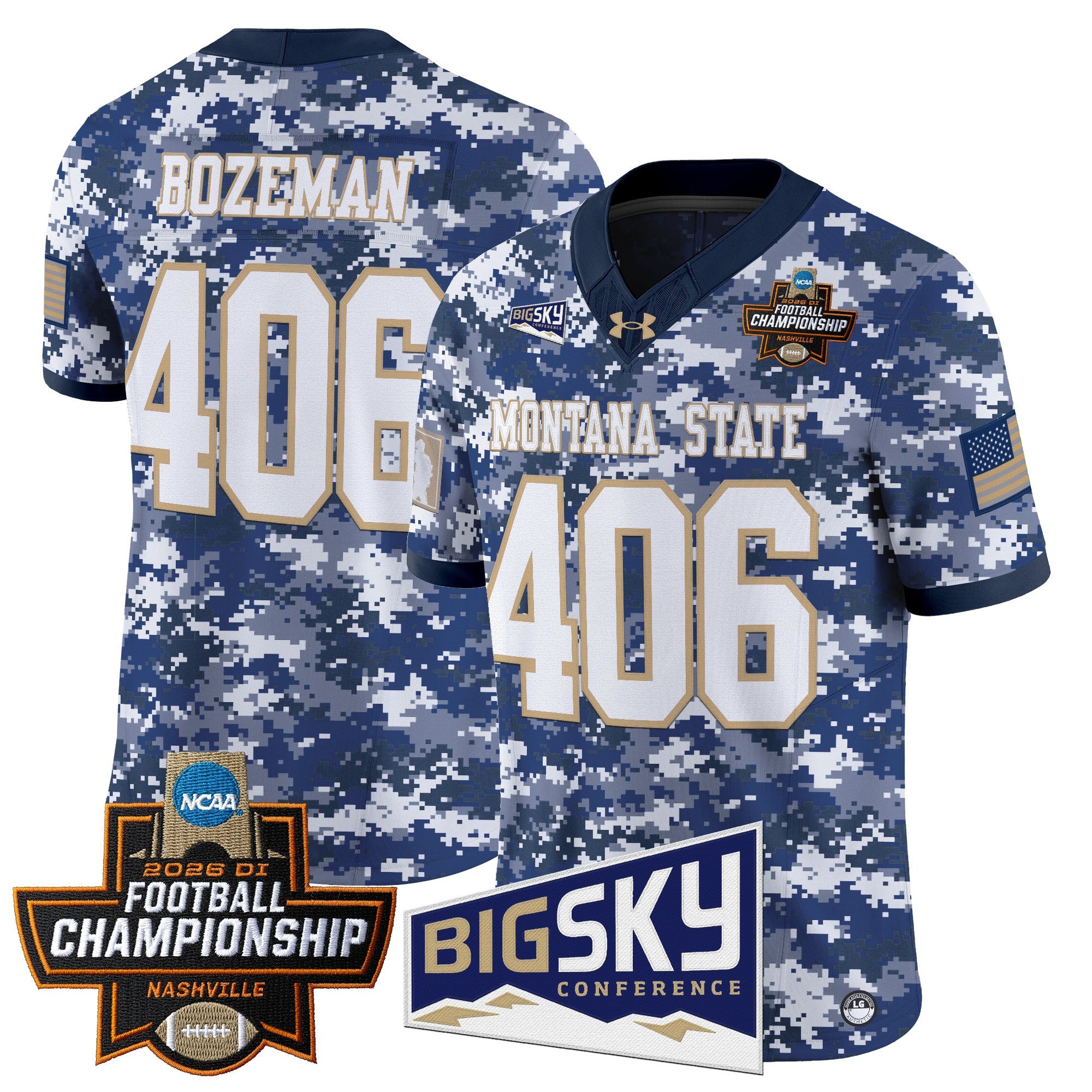 Men's Montana State Bobcats 2026 Football Championship Vapor Limited Jersey - All Stitched