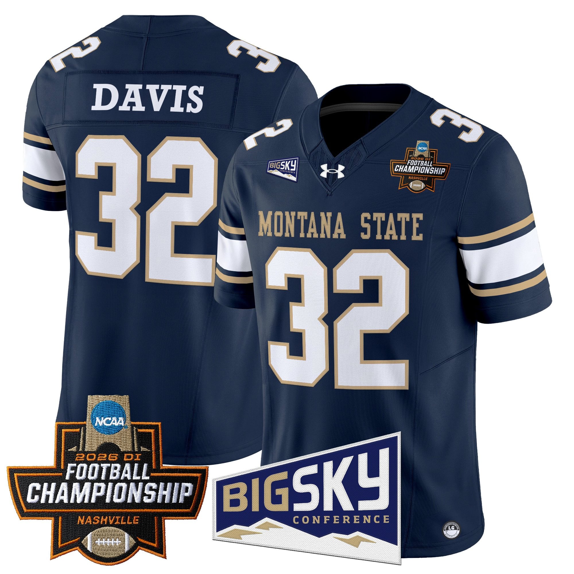 Men's Montana State Bobcats 2026 Football Championship Vapor Limited Jersey - All Stitched