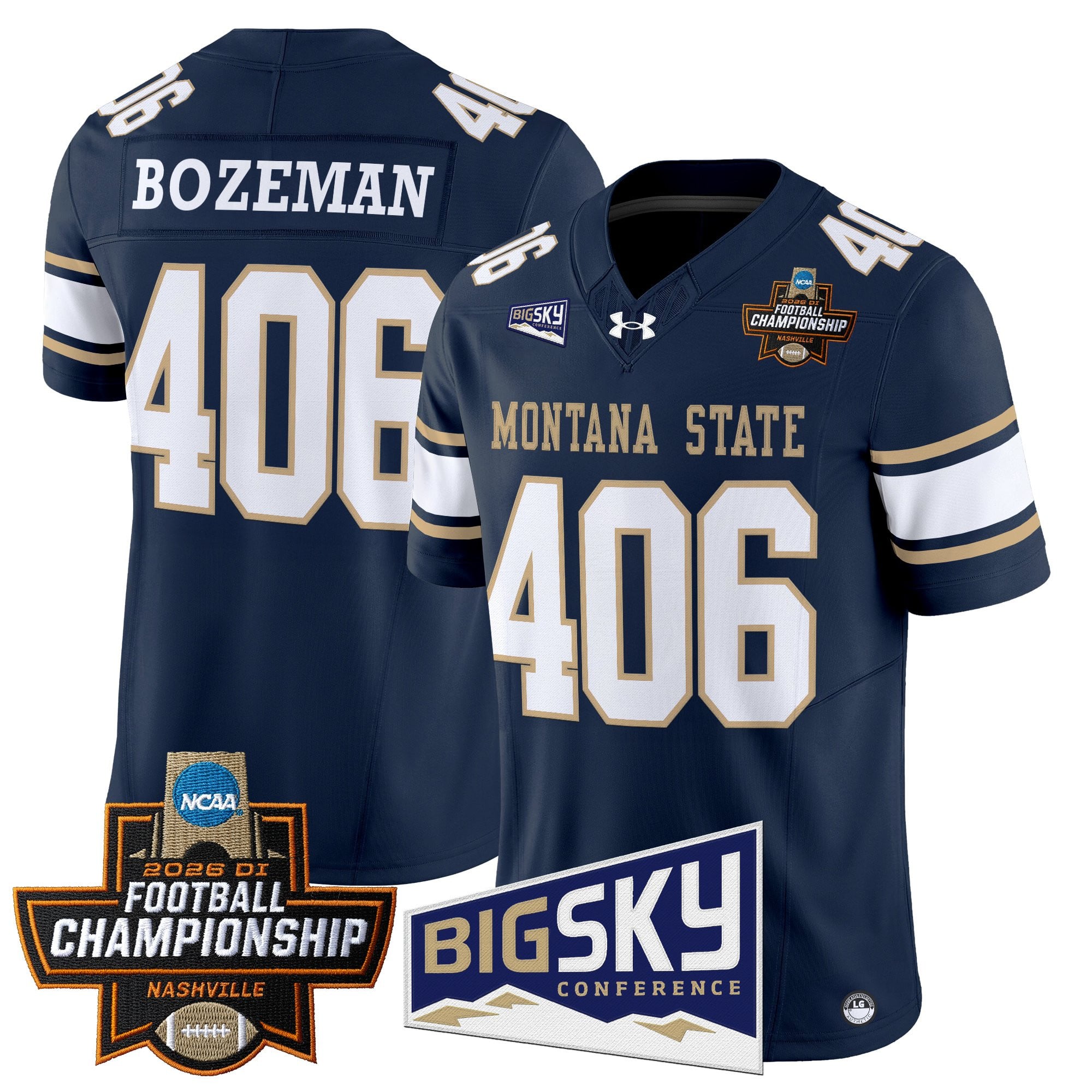 Men's Montana State Bobcats 2026 Football Championship Vapor Limited Jersey - All Stitched