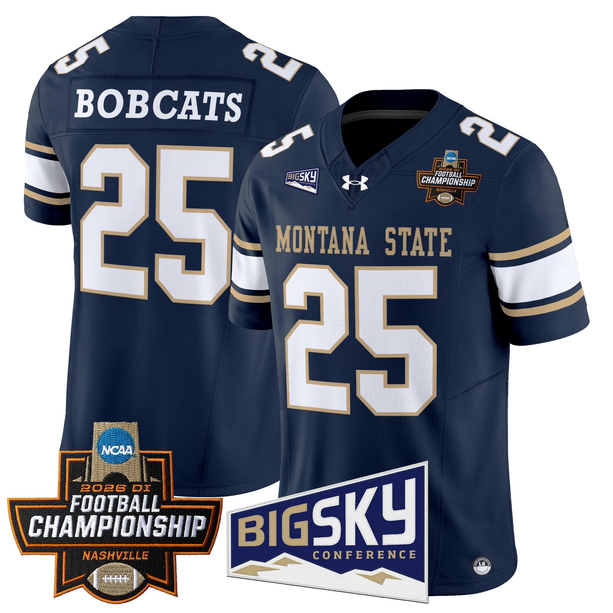 Men's Montana State Bobcats 2026 Football Championship Vapor Limited Jersey - All Stitched