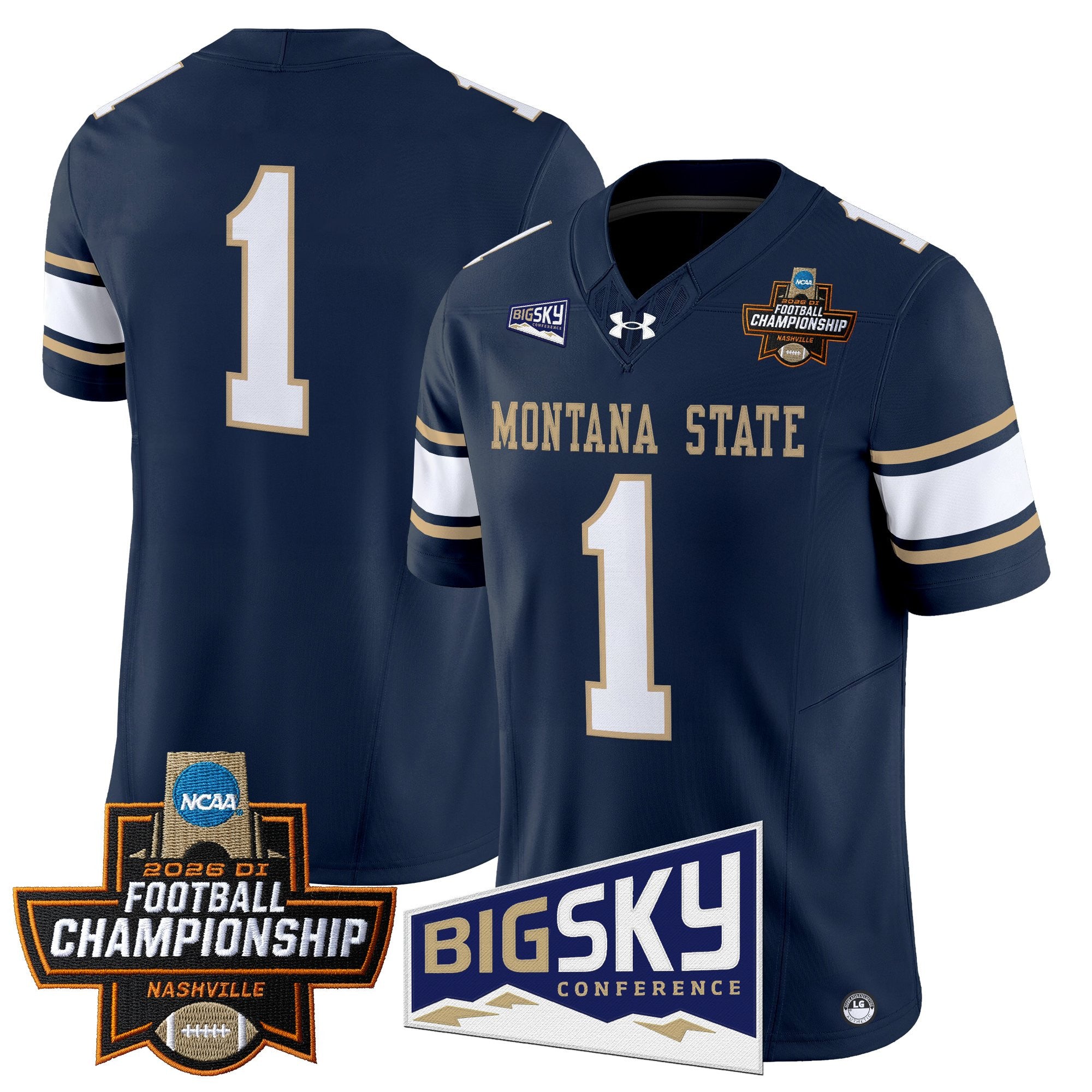 Men's Montana State Bobcats 2026 Football Championship Vapor Limited Jersey - All Stitched