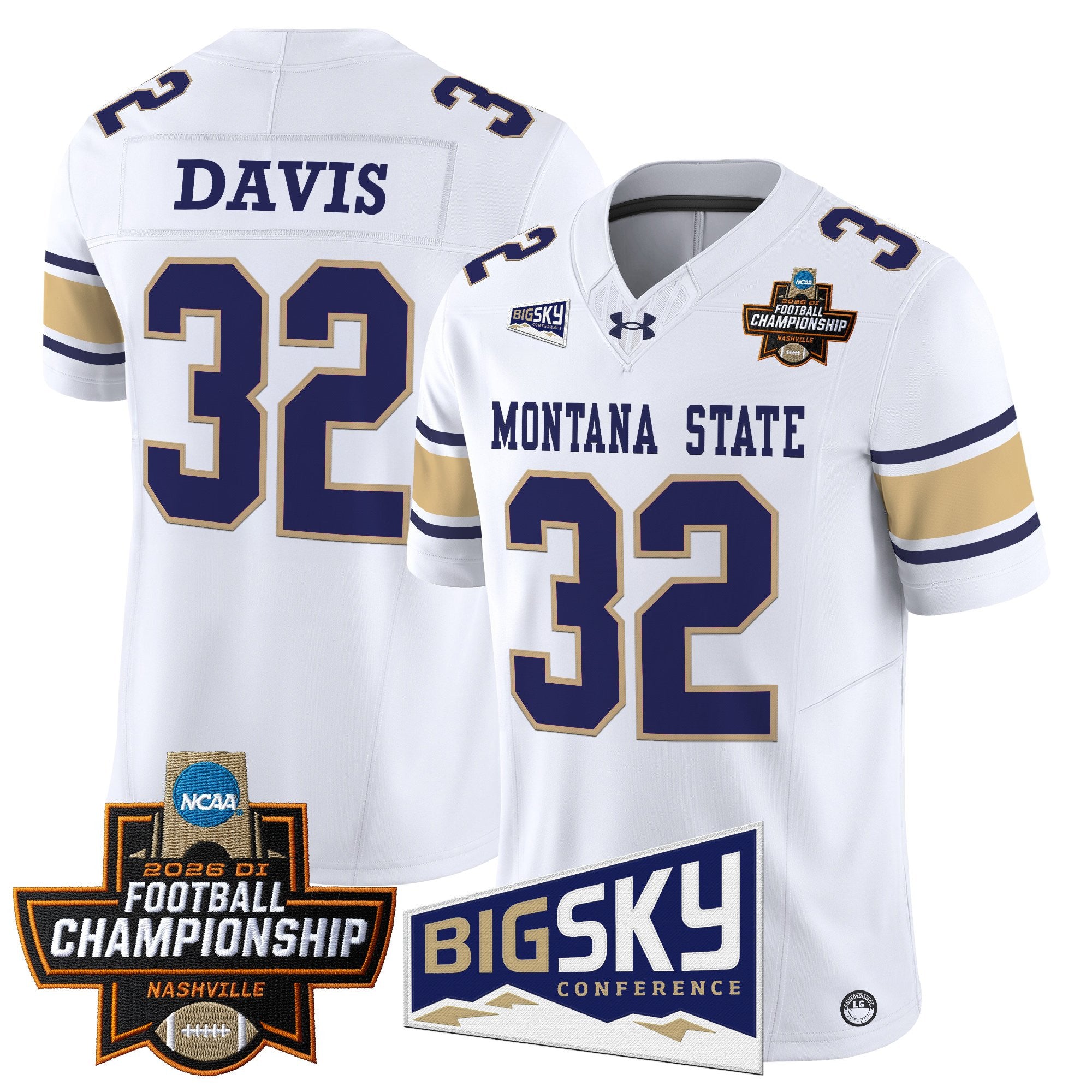 Men's Montana State Bobcats 2026 Football Championship Vapor Limited Jersey - All Stitched