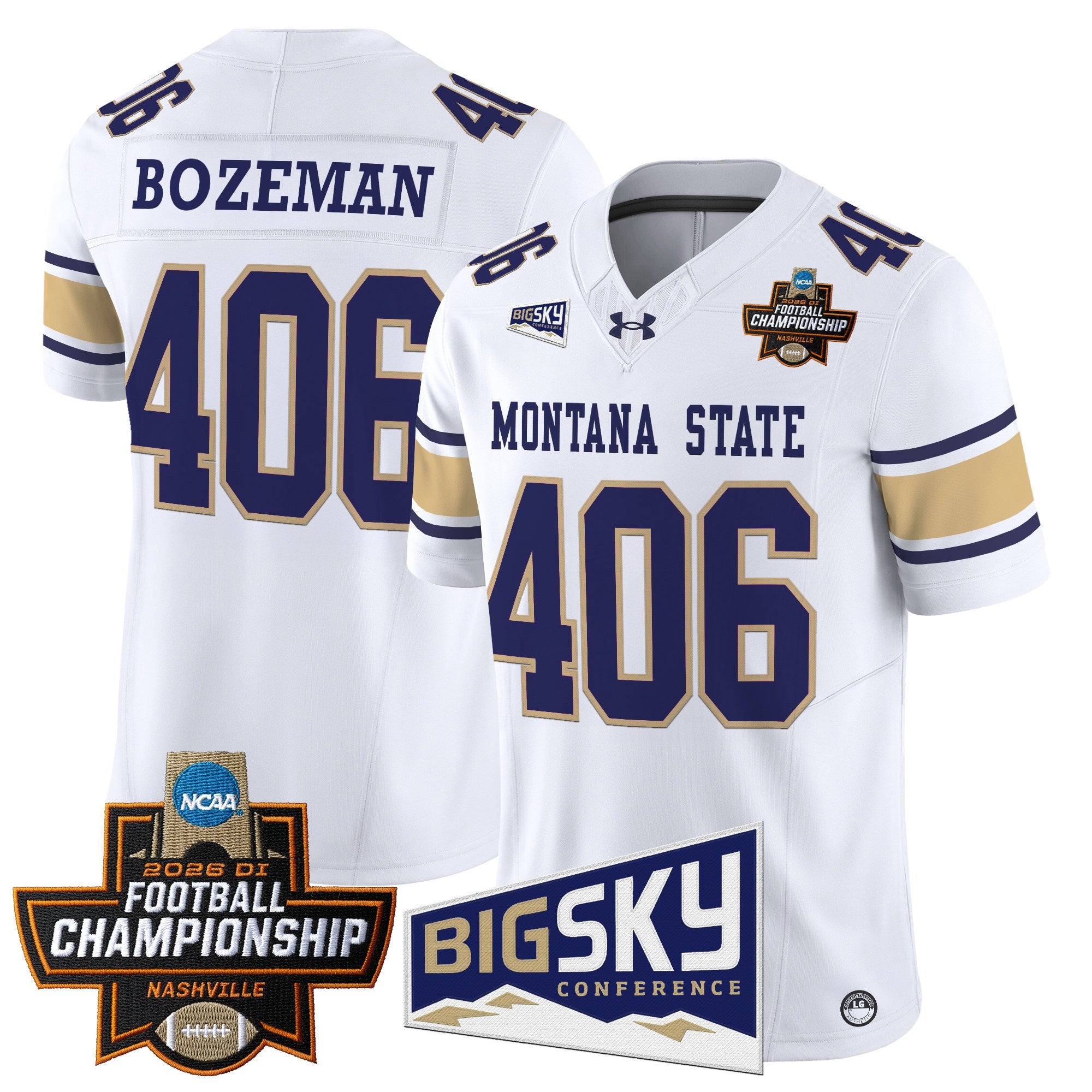Men's Montana State Bobcats 2026 Football Championship Vapor Limited Jersey - All Stitched