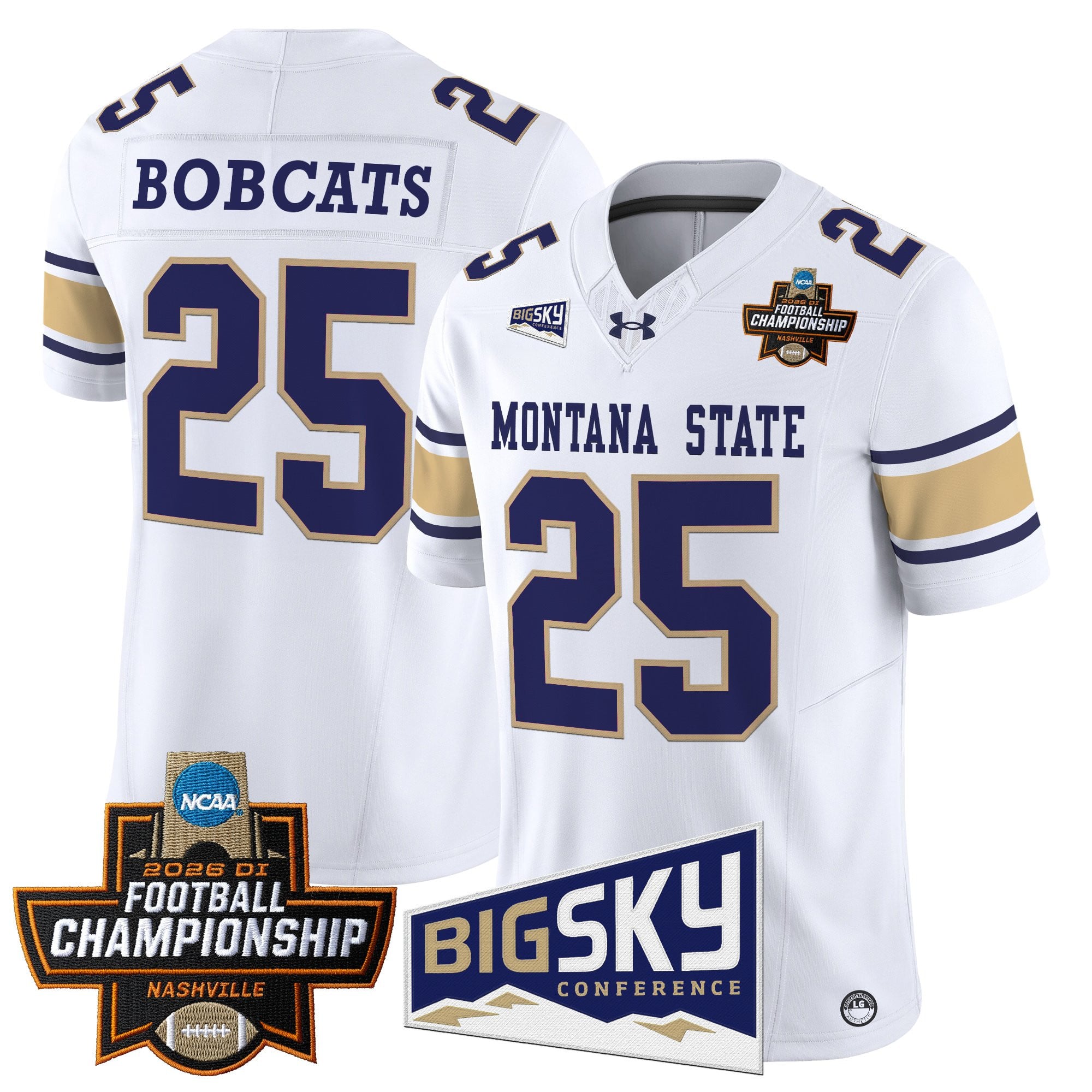 Men's Montana State Bobcats 2026 Football Championship Vapor Limited Jersey - All Stitched