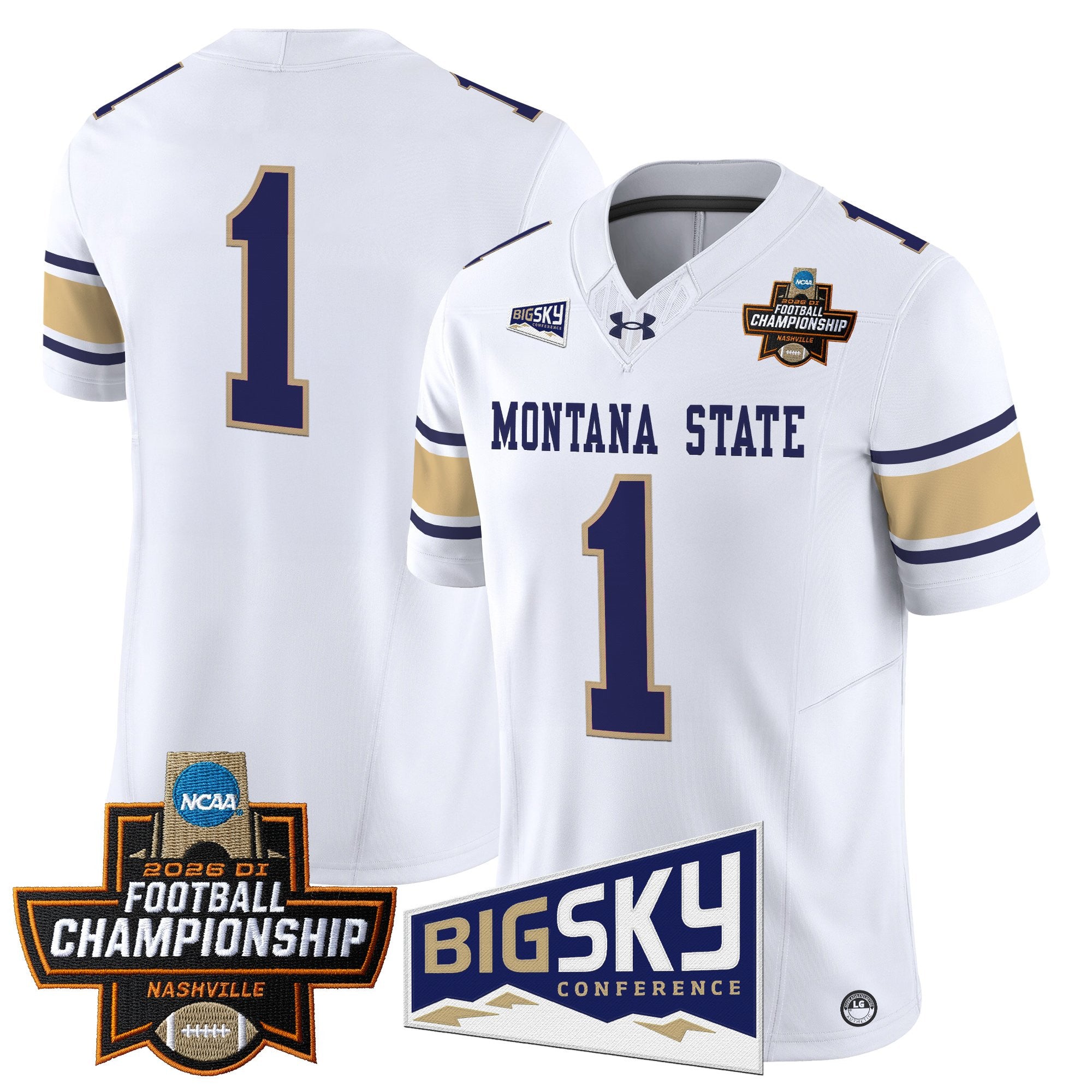 Men's Montana State Bobcats 2026 Football Championship Vapor Limited Jersey - All Stitched