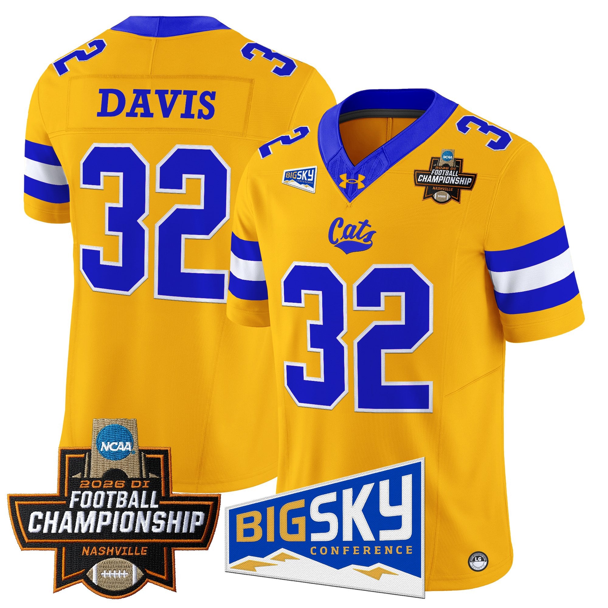 Men's Montana State Bobcats 2026 Football Championship Vapor Limited Jersey - All Stitched