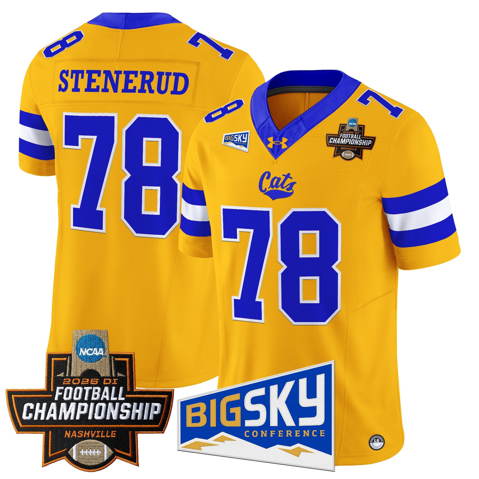 Men's Montana State Bobcats 2026 Football Championship Vapor Limited Jersey - All Stitched