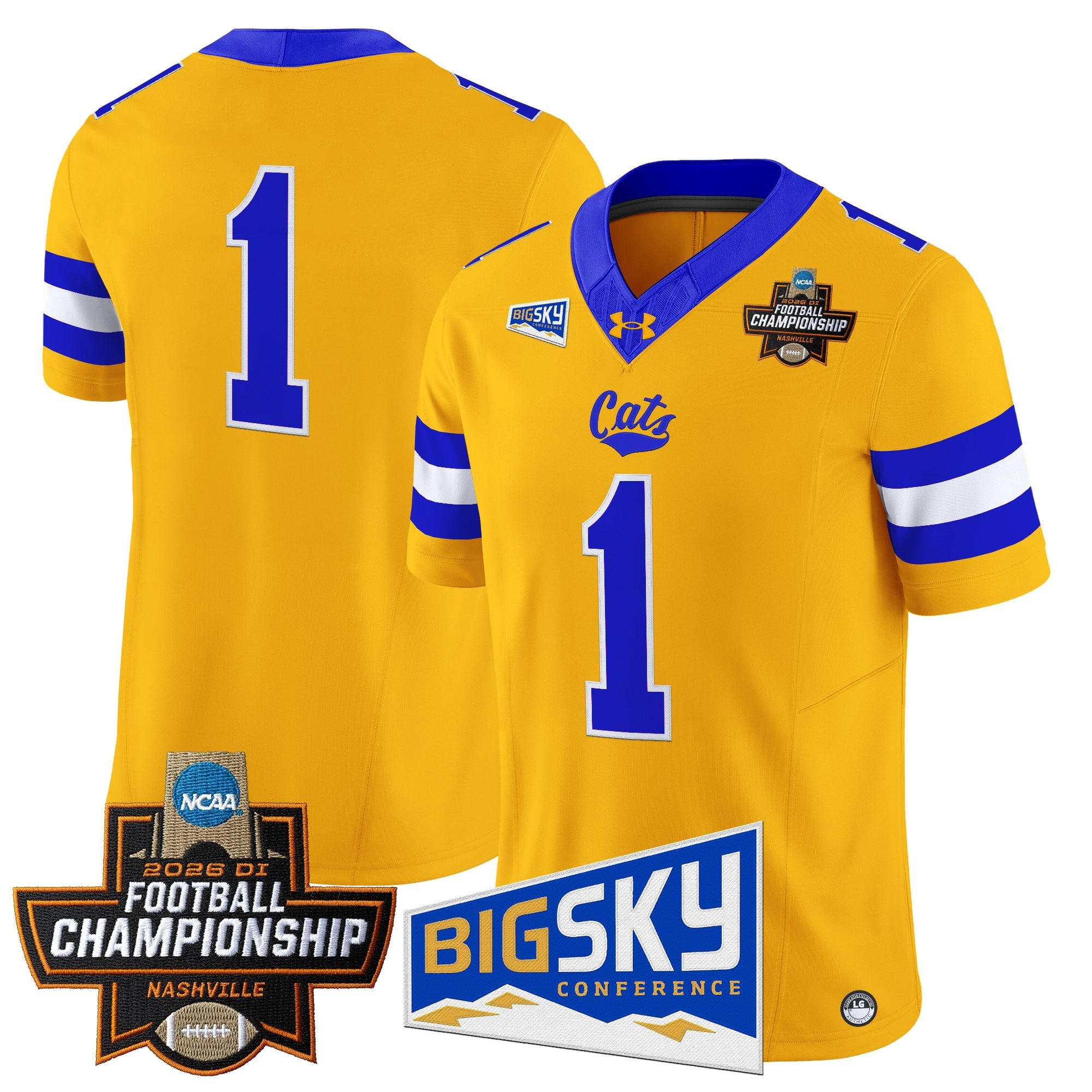 Men's Montana State Bobcats 2026 Football Championship Vapor Limited Jersey - All Stitched
