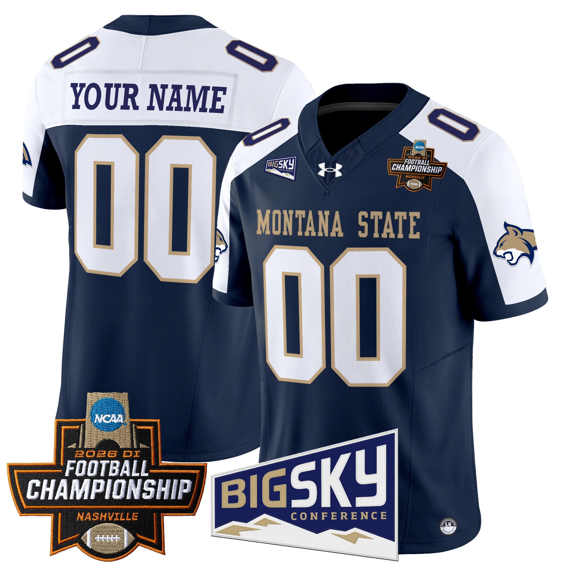 Montana State Bobcats 2026 Football Championship Vapor Limited Custom Jersey - All Stitched