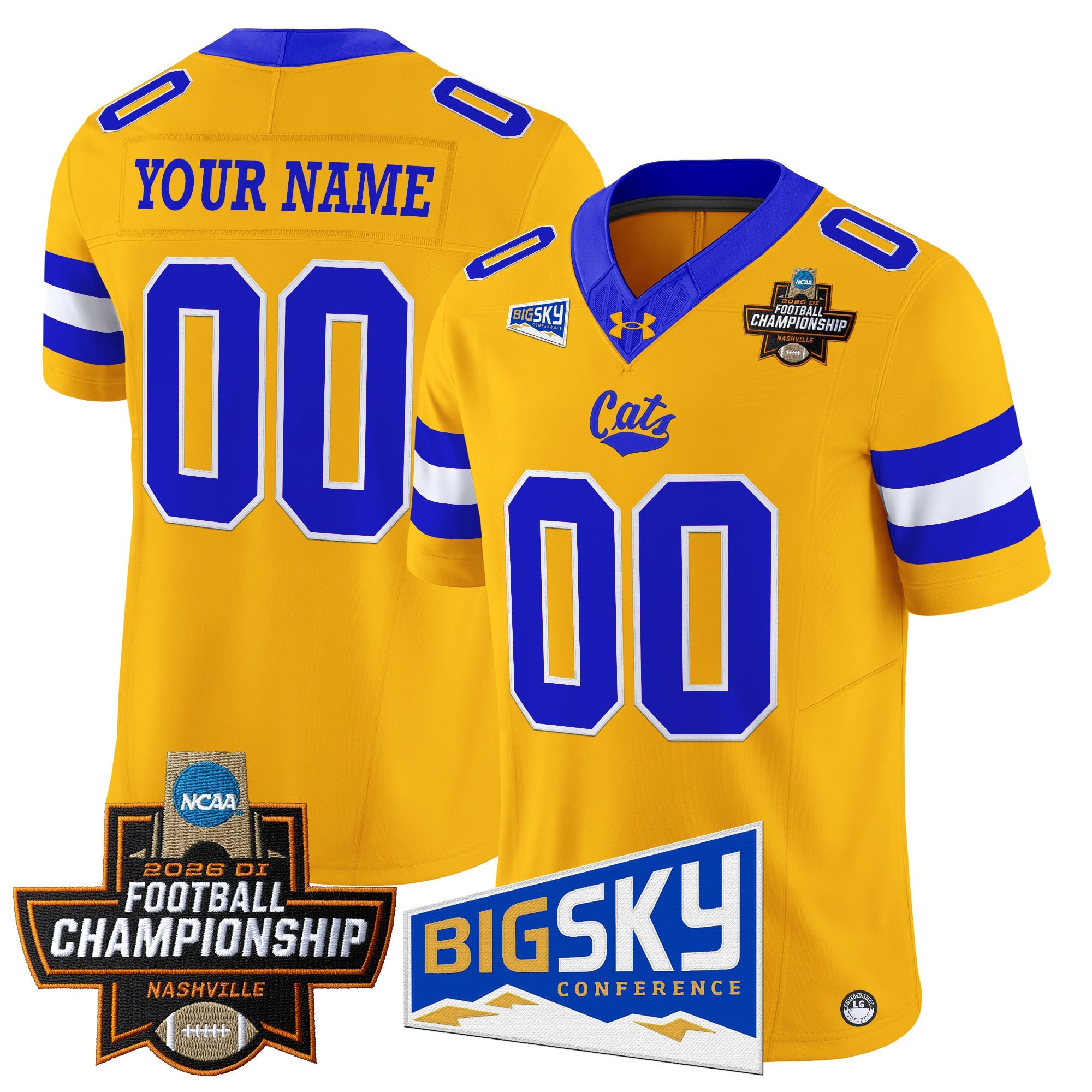 Montana State Bobcats 2026 Football Championship Vapor Limited Custom Jersey - All Stitched