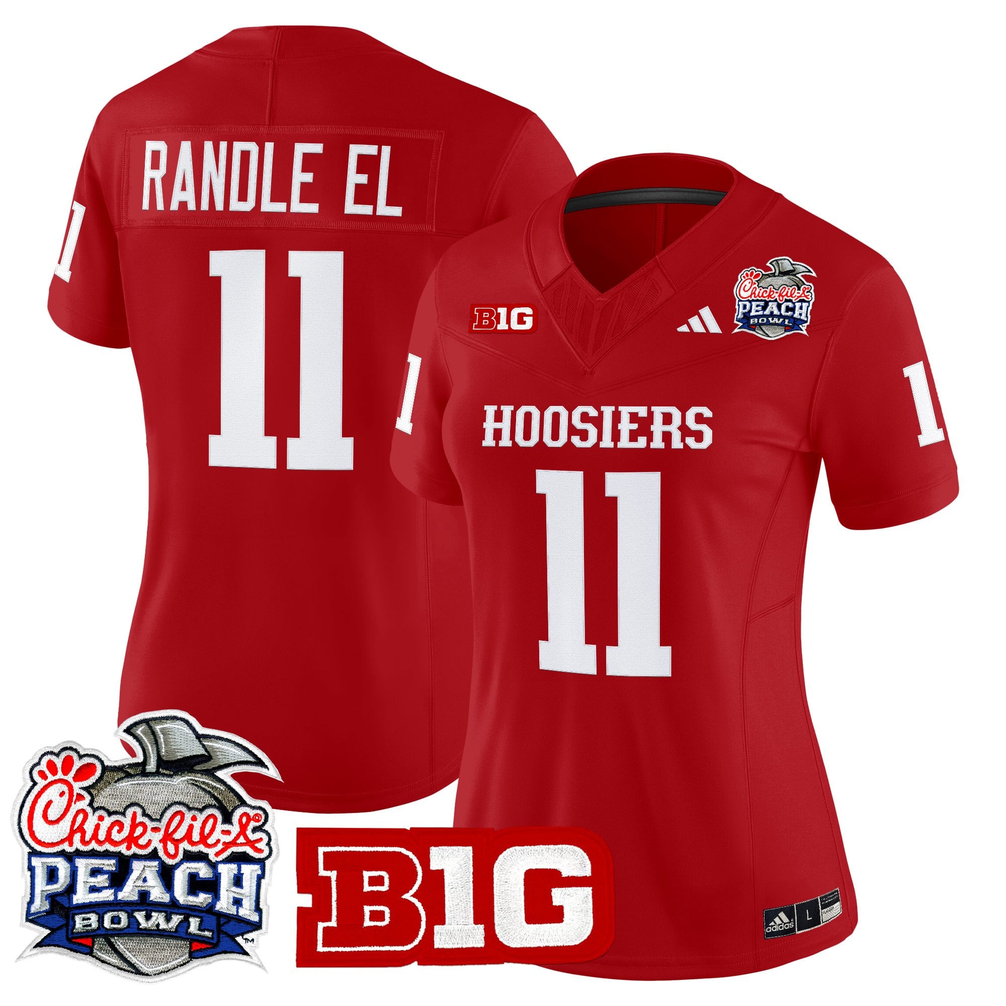 Women's Indiana Hoosiers 2026 Peach Bowl Vapor Limited Jersey V2 - All Stitched