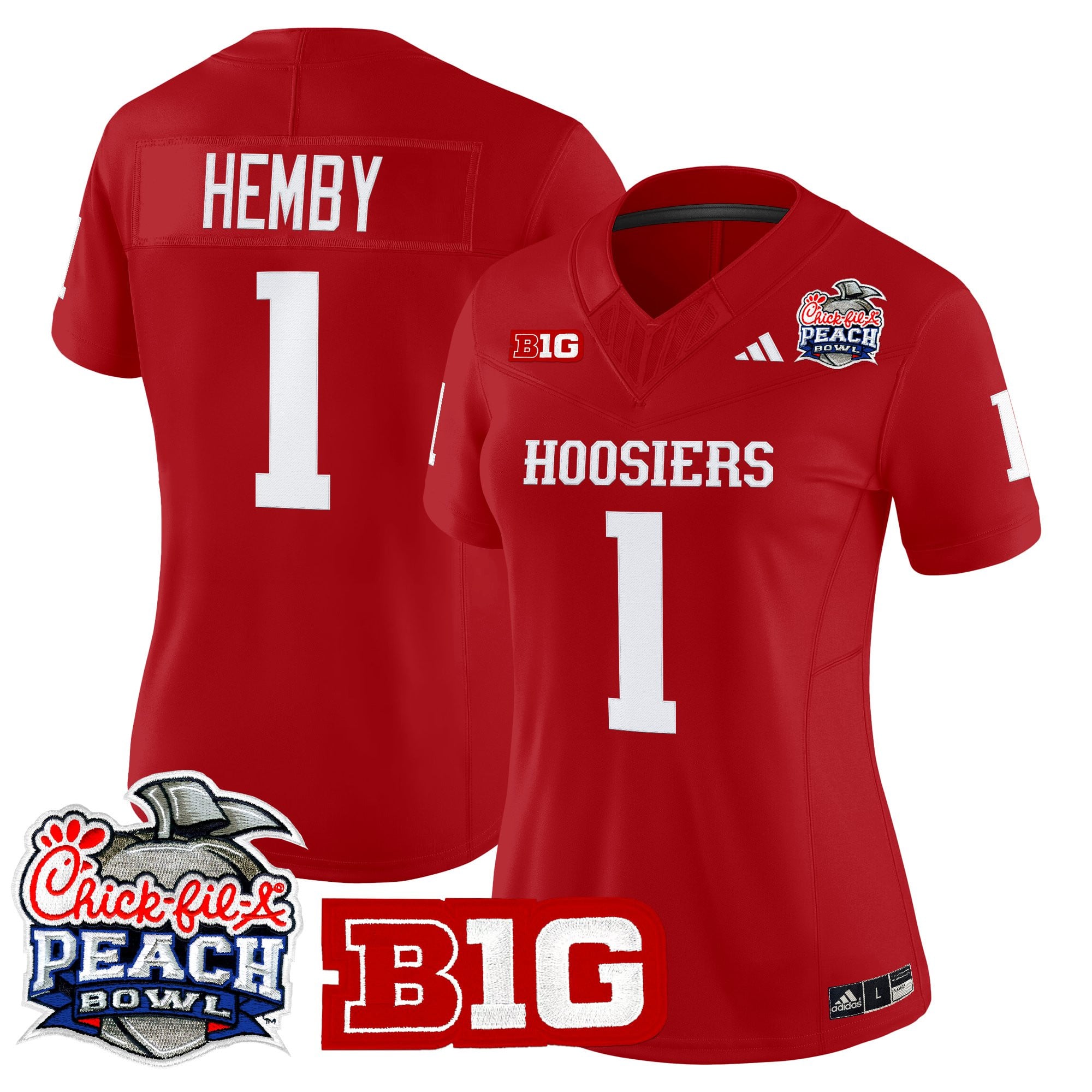 Women's Indiana Hoosiers 2026 Peach Bowl Vapor Limited Jersey V2 - All Stitched