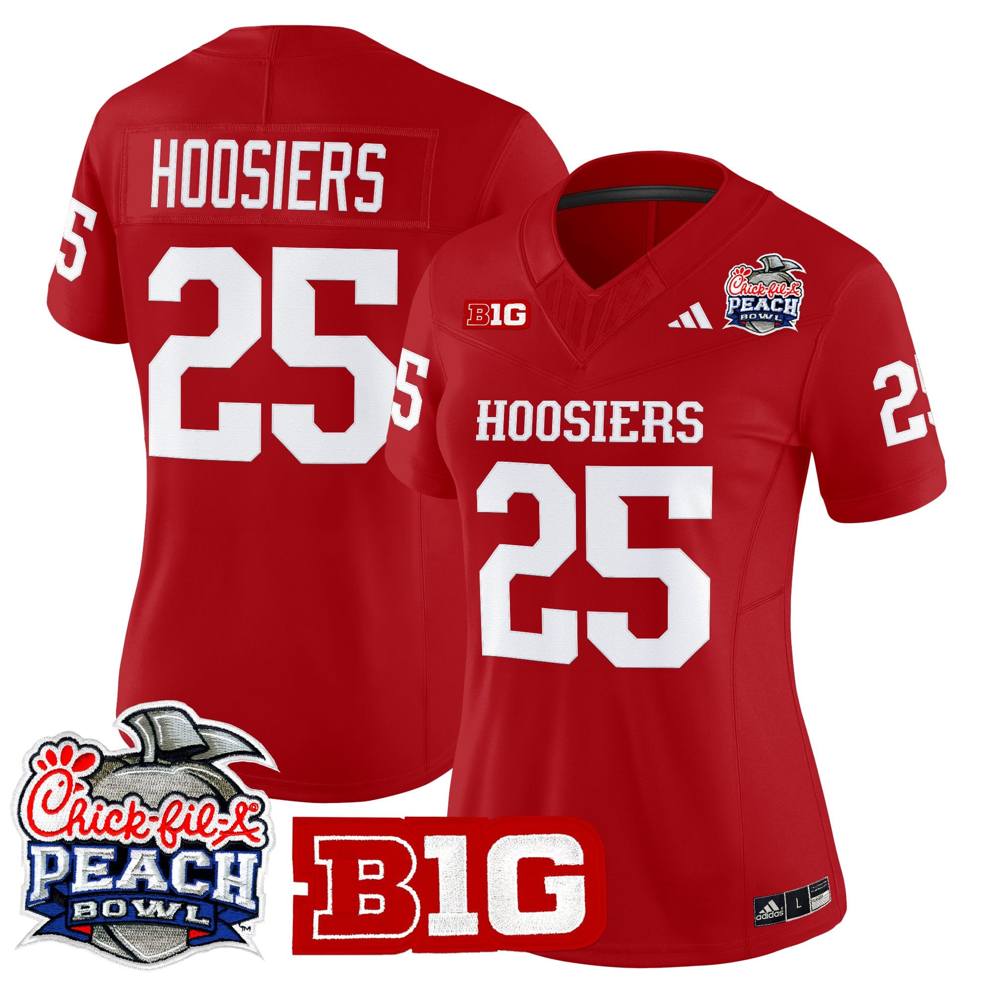 Women's Indiana Hoosiers 2026 Peach Bowl Vapor Limited Jersey V2 - All Stitched