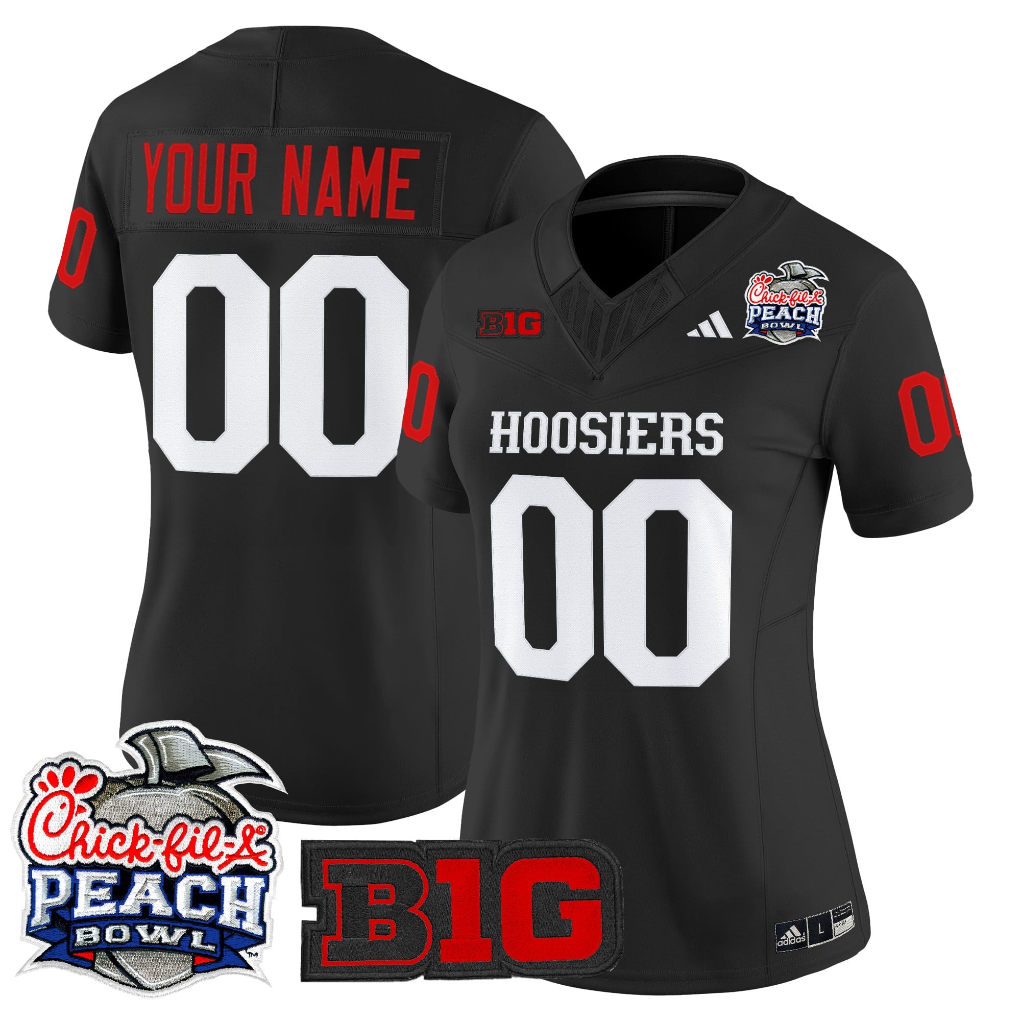 Indiana Hoosiers 2026 Peach Bowl Vapor Limited Custom Jersey V2 - All Stitched