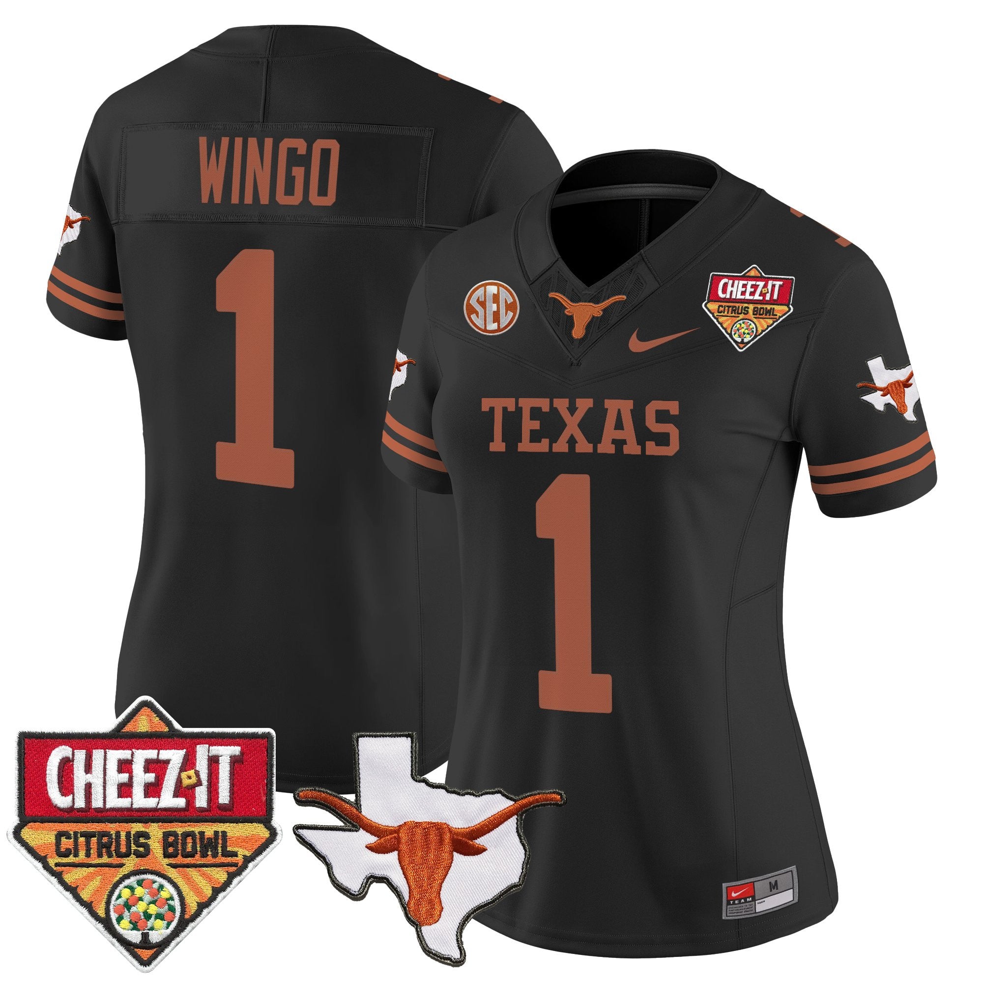 Women's Texas Longhorns 2025 Cheez-It Citrus Bowl Patch Vapor Limited Jersey - All Stitched