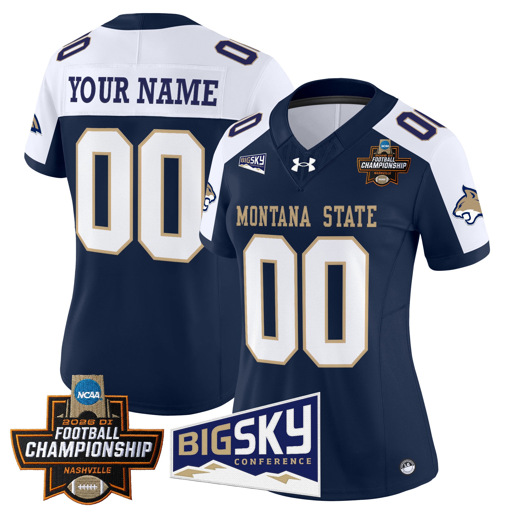 Montana State Bobcats 2026 Football Championship Vapor Limited Custom Jersey - All Stitched