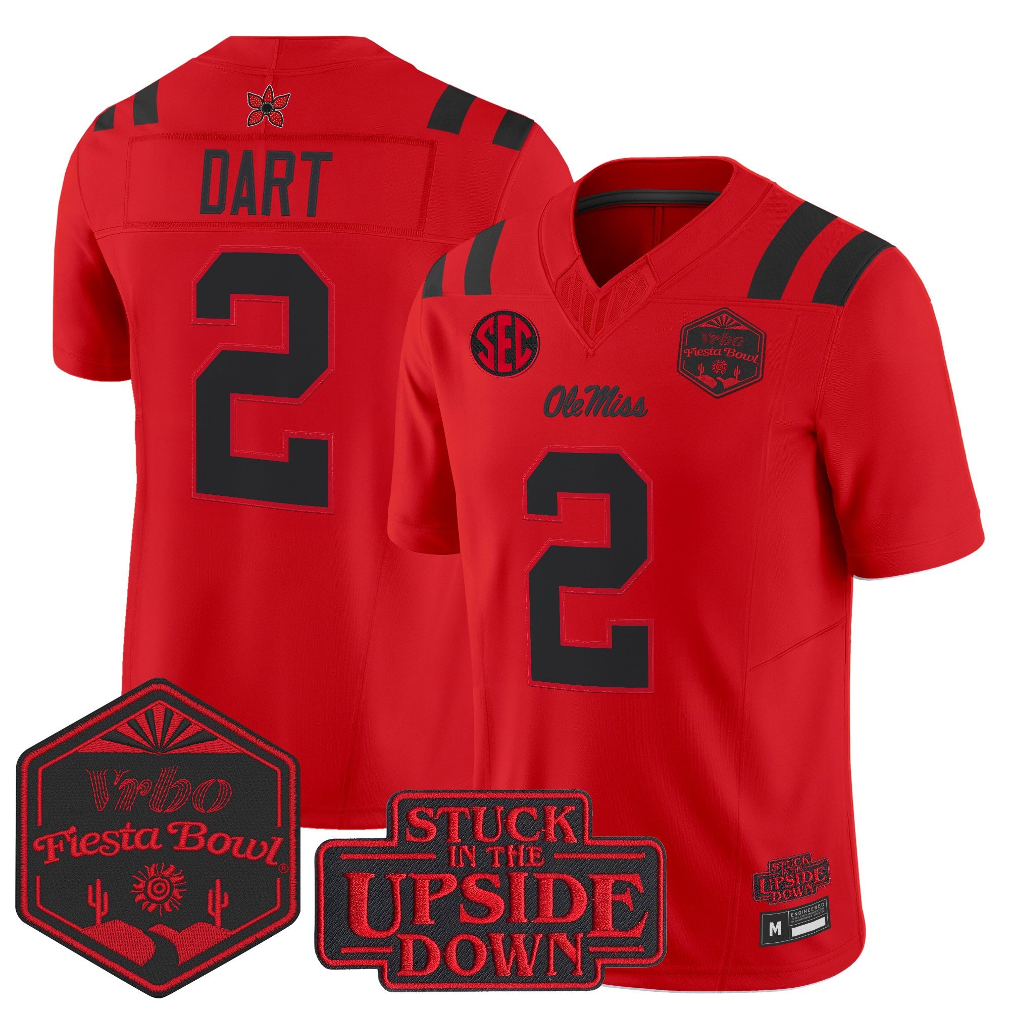 Men's Ole Miss Rebels 'Stranger Things Edition' Vapor Limited Jersey - 2026 The Fiesta Bowl - All Stitched