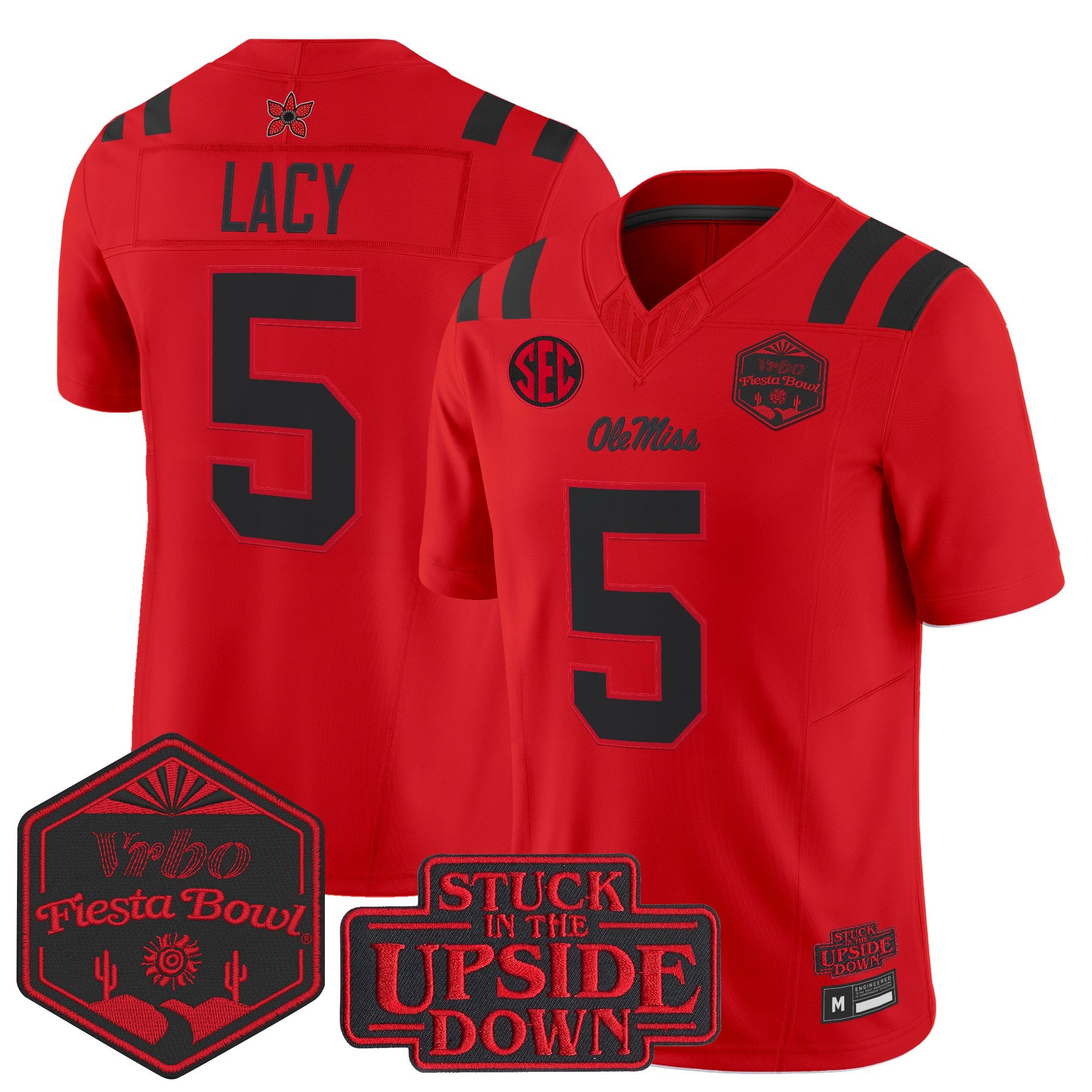 Men's Ole Miss Rebels 'Stranger Things Edition' Vapor Limited Jersey - 2026 The Fiesta Bowl - All Stitched