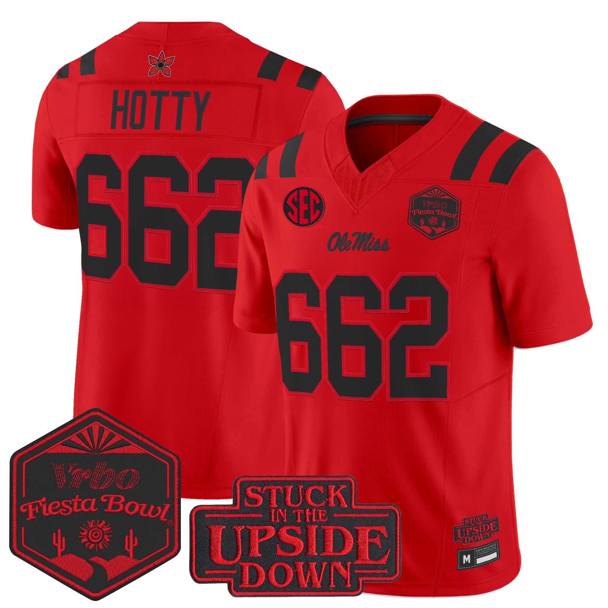 Men's Ole Miss Rebels 'Stranger Things Edition' Vapor Limited Jersey - 2026 The Fiesta Bowl - All Stitched