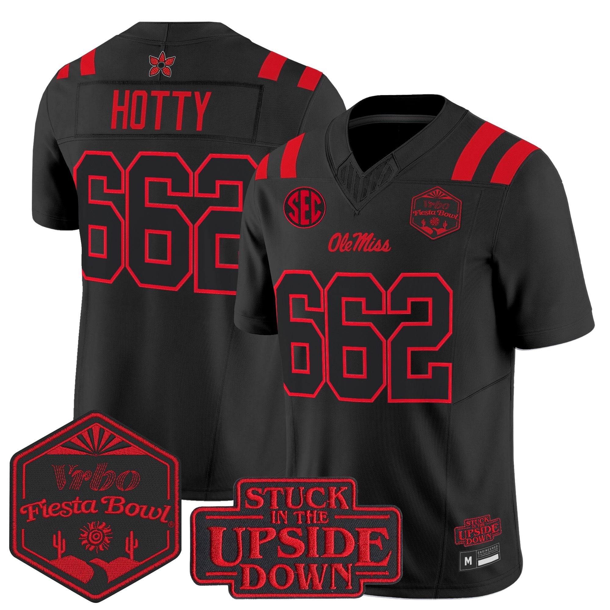 Men's Ole Miss Rebels 'Stranger Things Edition' Vapor Limited Jersey - 2026 The Fiesta Bowl - All Stitched