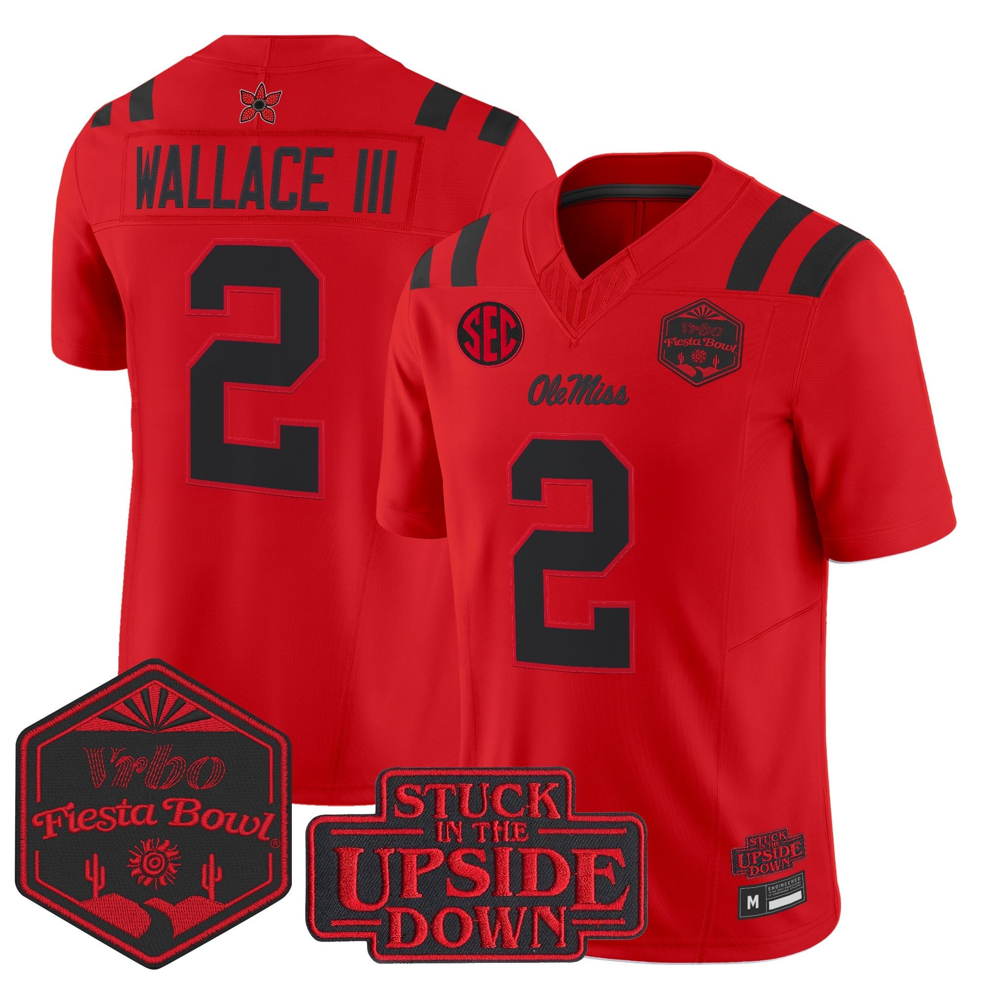 Men's Ole Miss Rebels 'Stranger Things Edition' Vapor Limited Jersey - 2026 The Fiesta Bowl - All Stitched