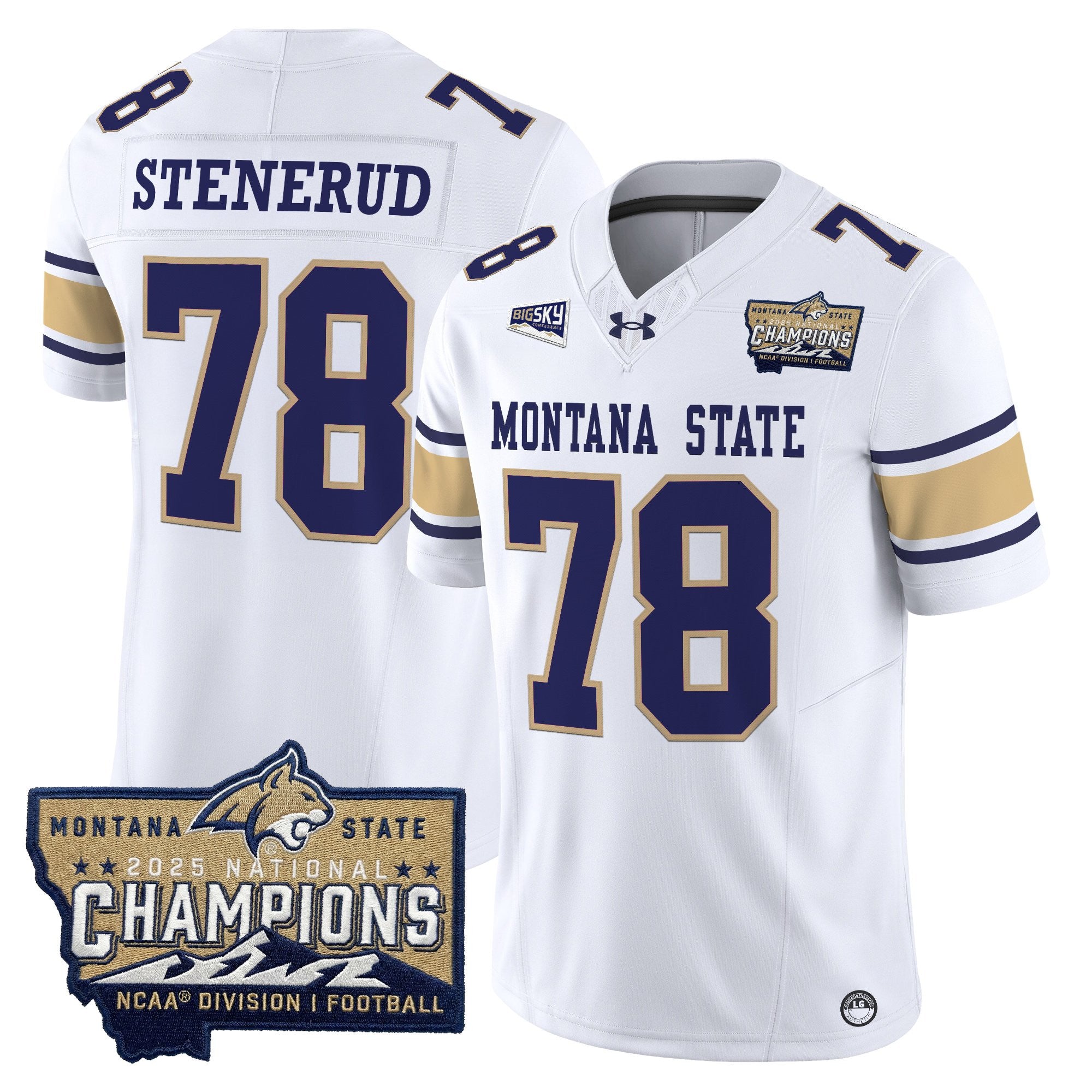 Men's Montana State Bobcats 2025 National Champions Vapor Limited Jersey - All Stitched