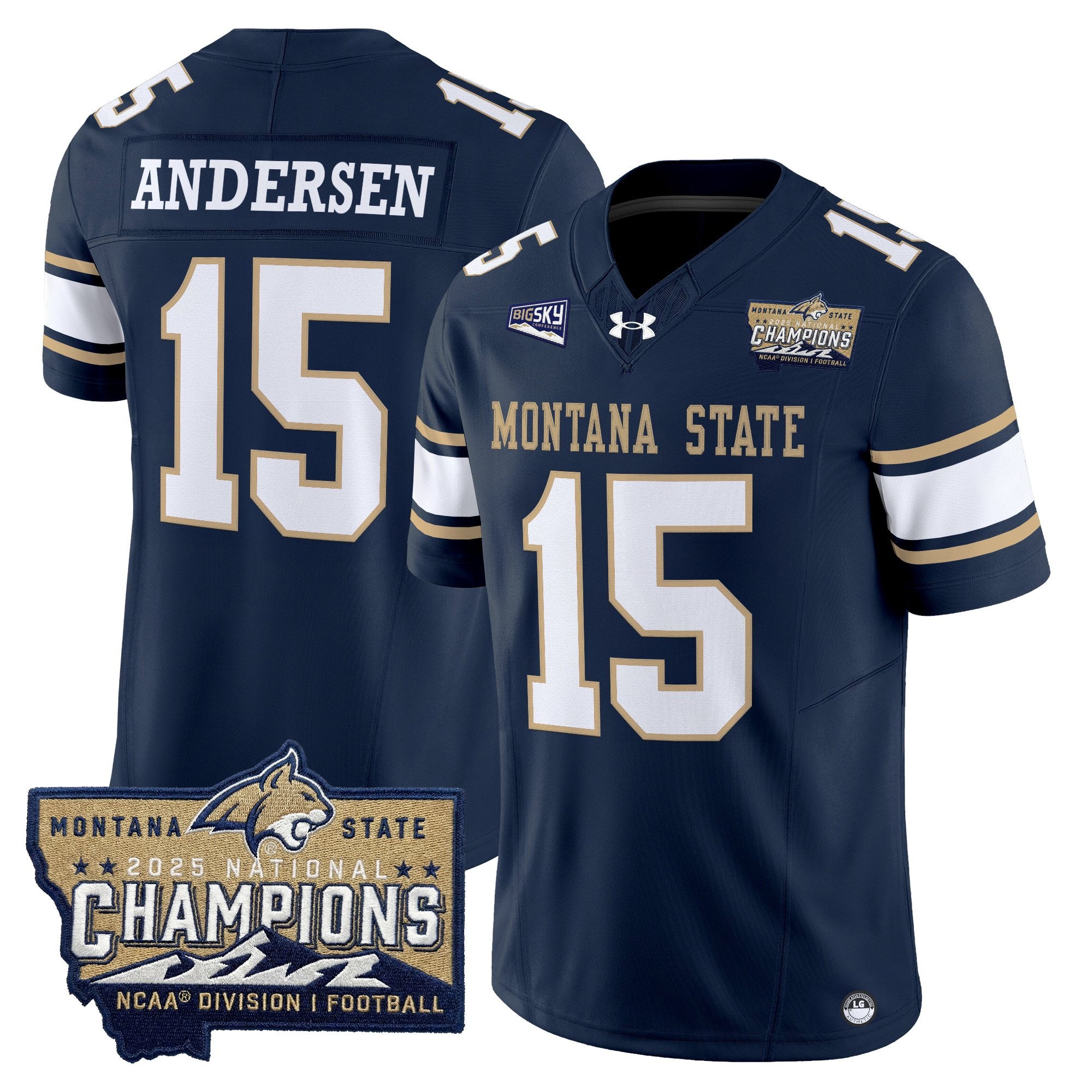 Men's Montana State Bobcats 2025 National Champions Vapor Limited Jersey - All Stitched