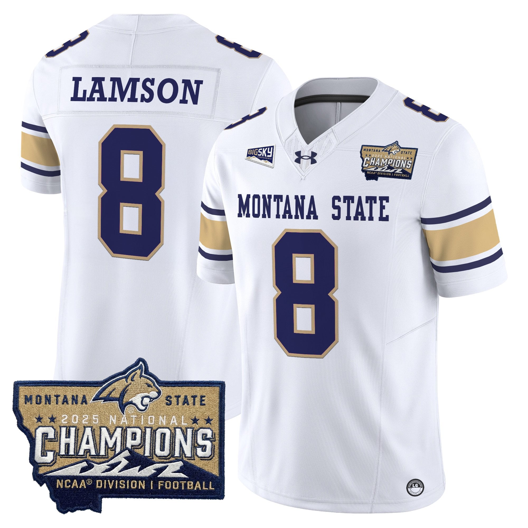 Men's Montana State Bobcats 2025 National Champions Vapor Limited Jersey - All Stitched