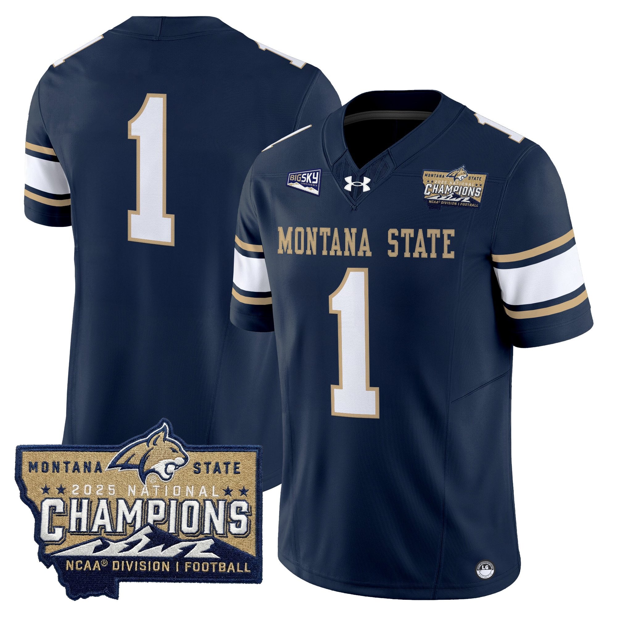 Men's Montana State Bobcats 2025 National Champions Vapor Limited Jersey - All Stitched