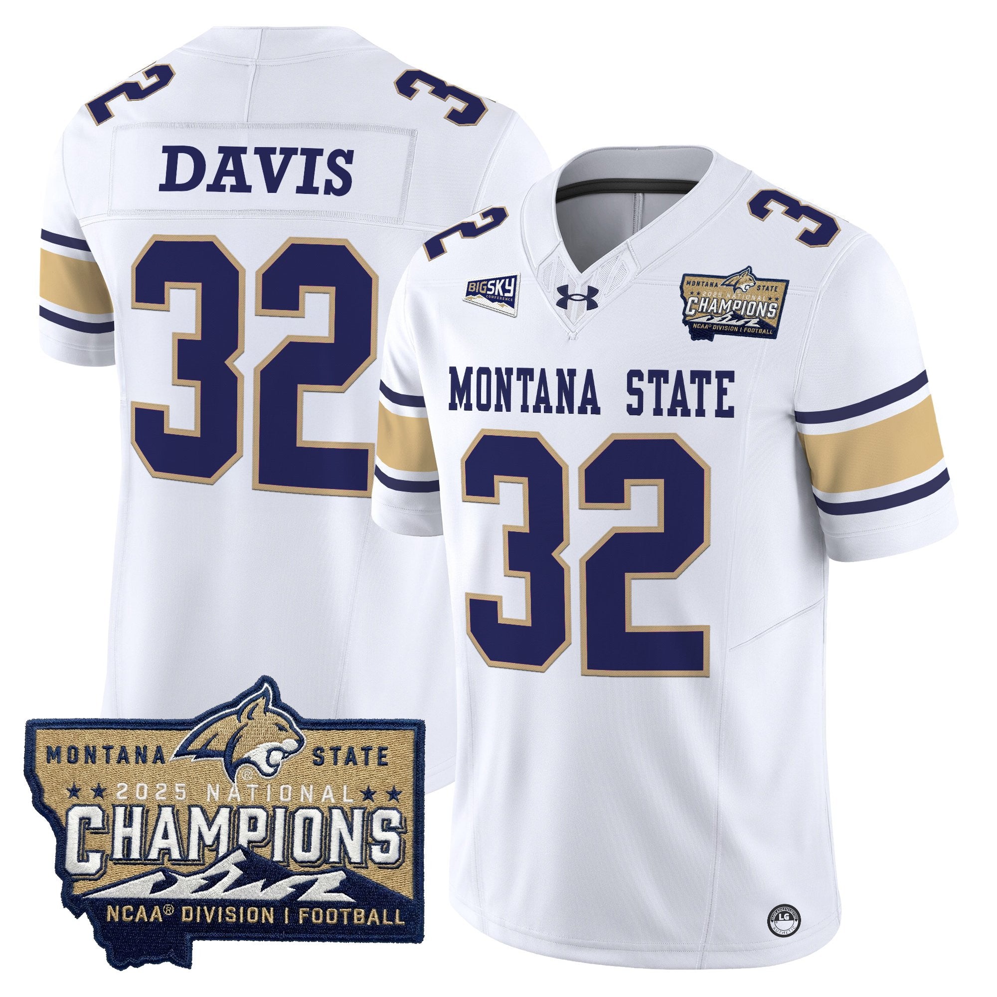Men's Montana State Bobcats 2025 National Champions Vapor Limited Jersey - All Stitched