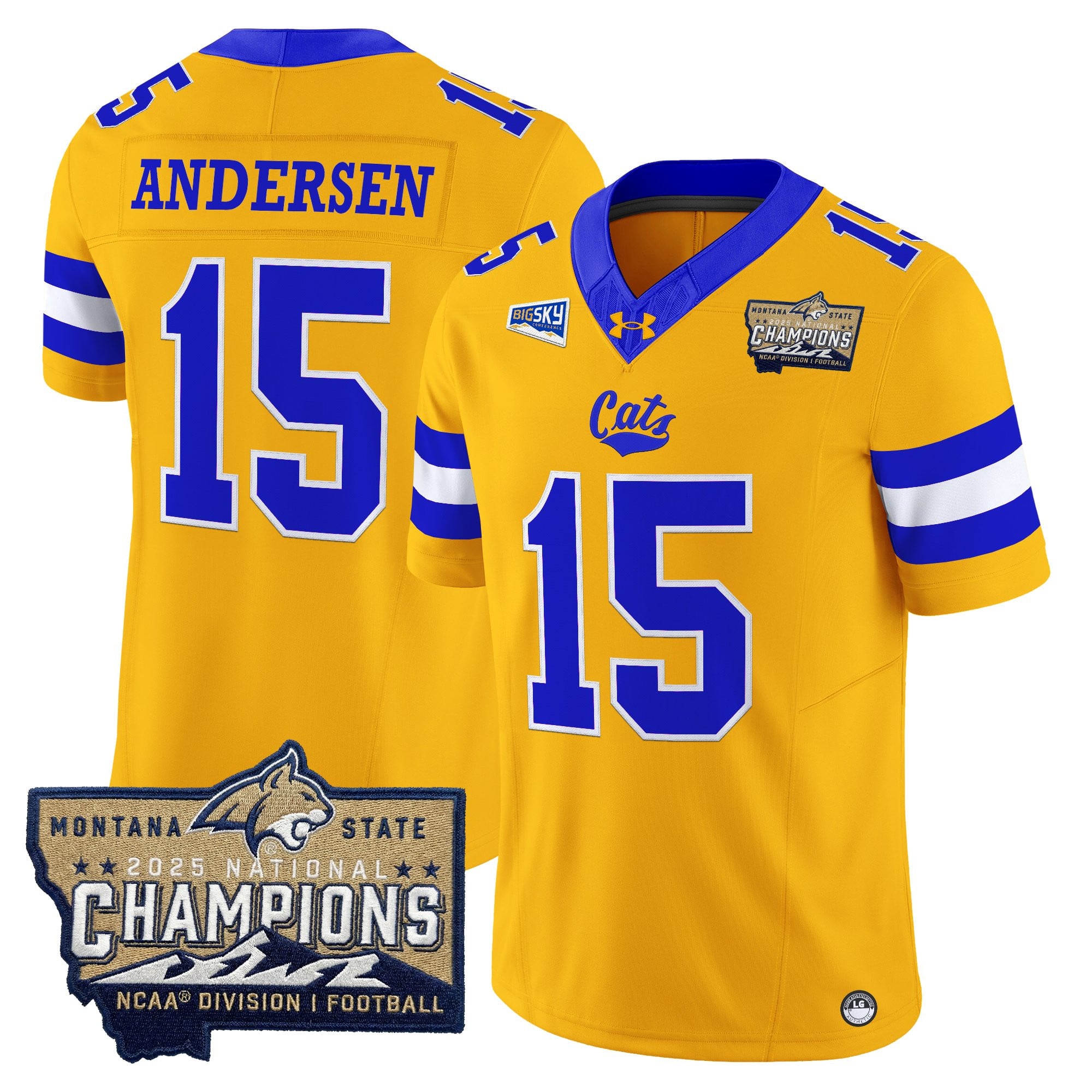 Men's Montana State Bobcats 2025 National Champions Vapor Limited Jersey - All Stitched