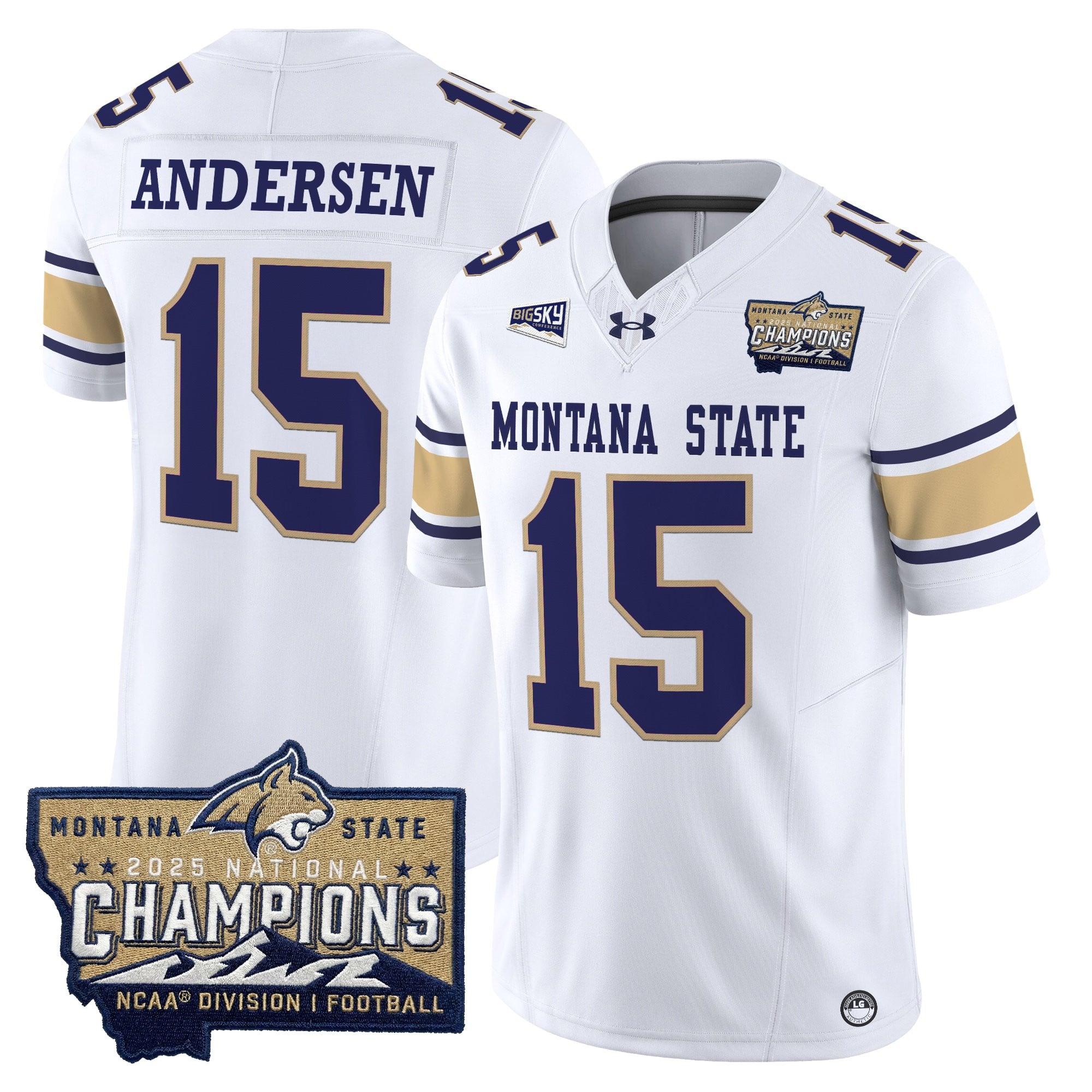 Men's Montana State Bobcats 2025 National Champions Vapor Limited Jersey - All Stitched