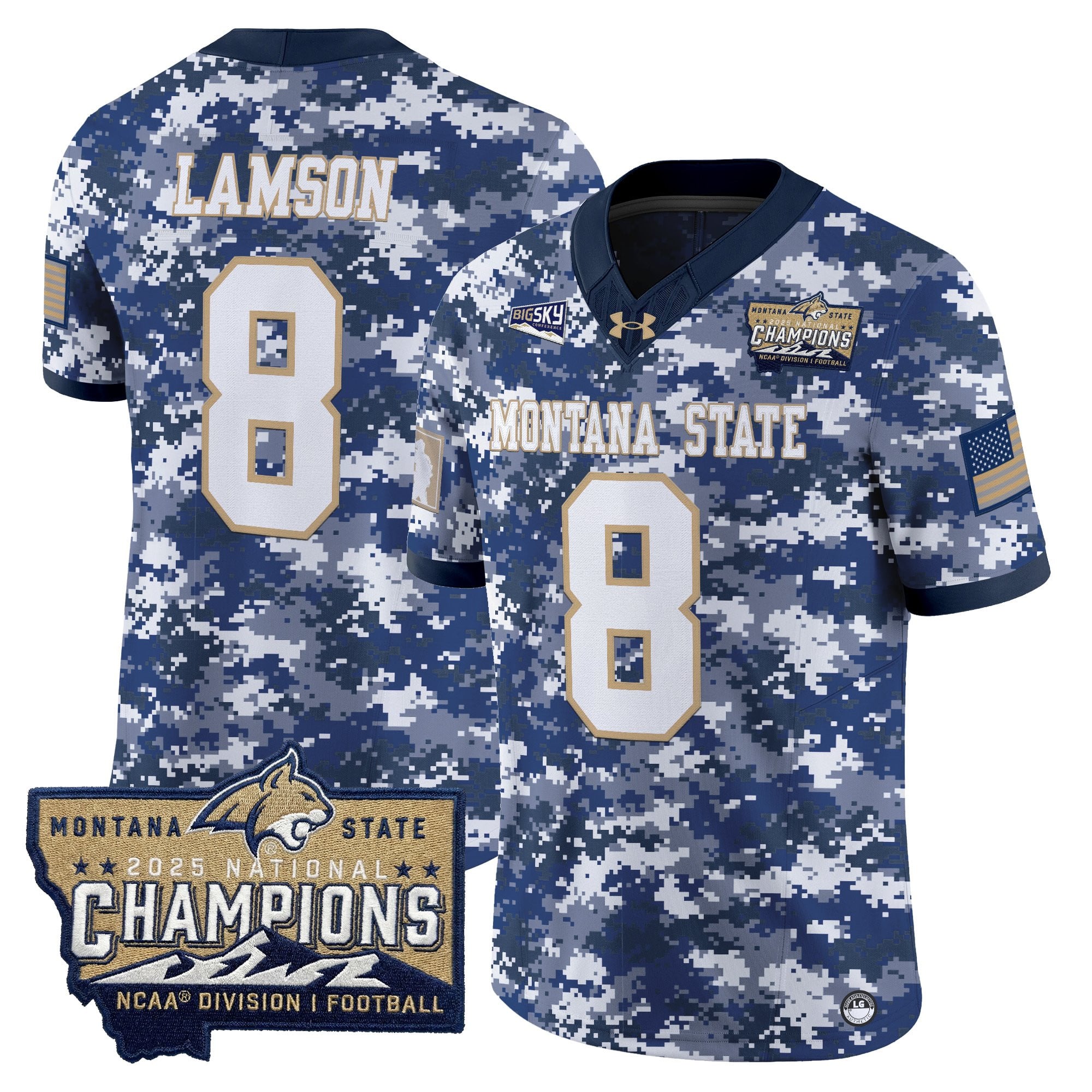 Men's Montana State Bobcats 2025 National Champions Vapor Limited Jersey - All Stitched
