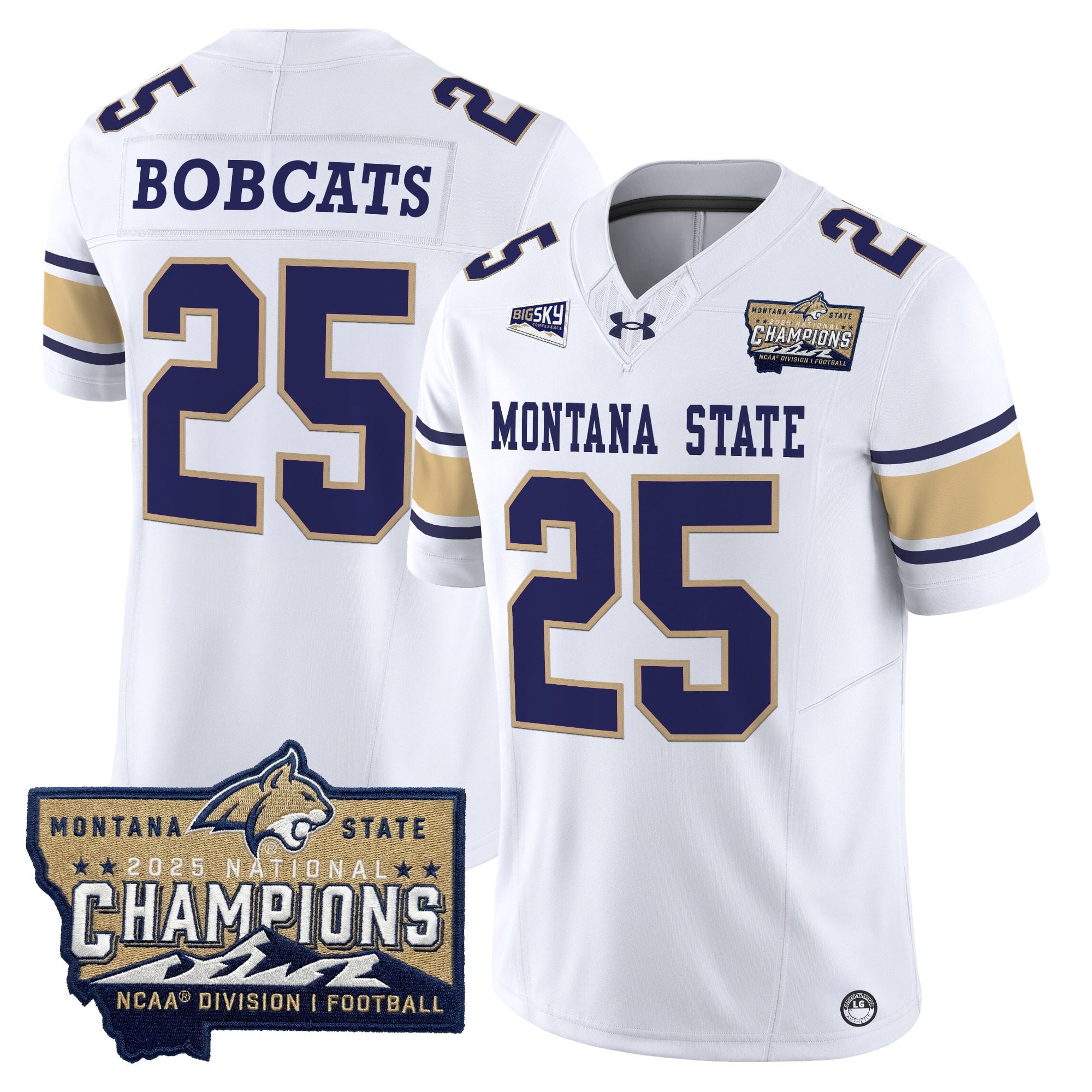Men's Montana State Bobcats 2025 National Champions Vapor Limited Jersey - All Stitched