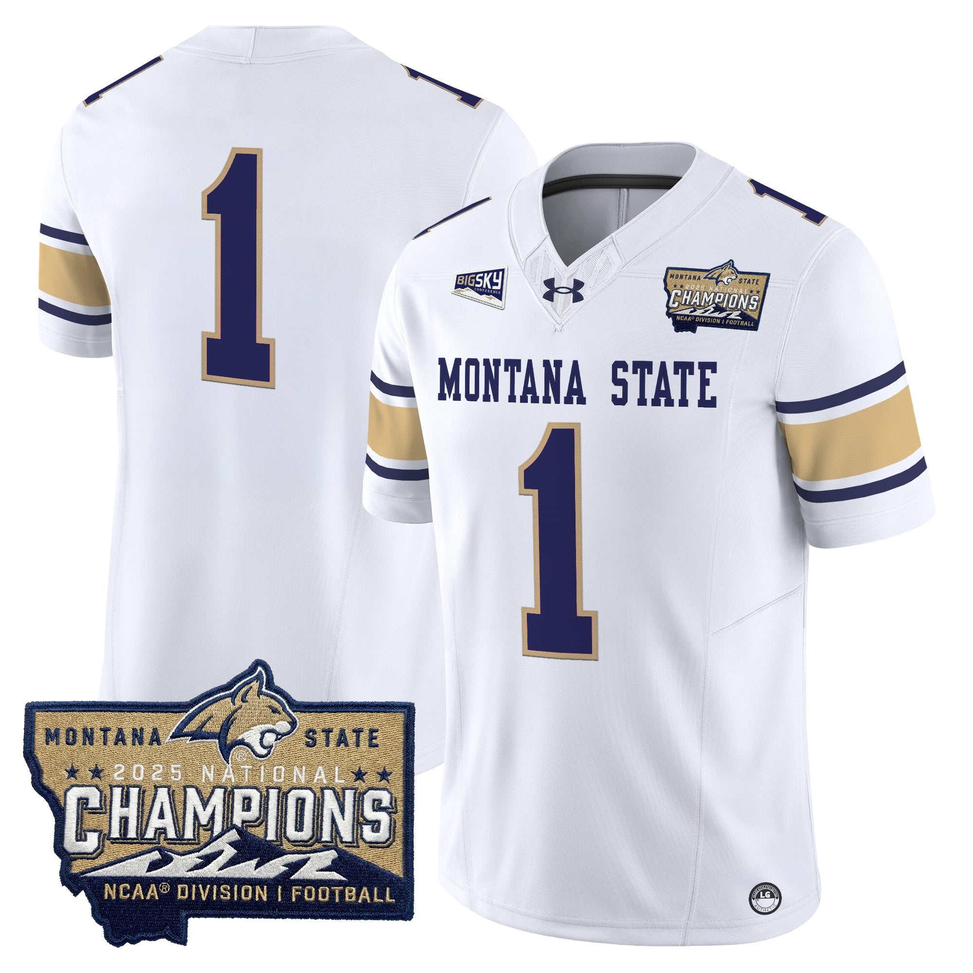 Men's Montana State Bobcats 2025 National Champions Vapor Limited Jersey - All Stitched