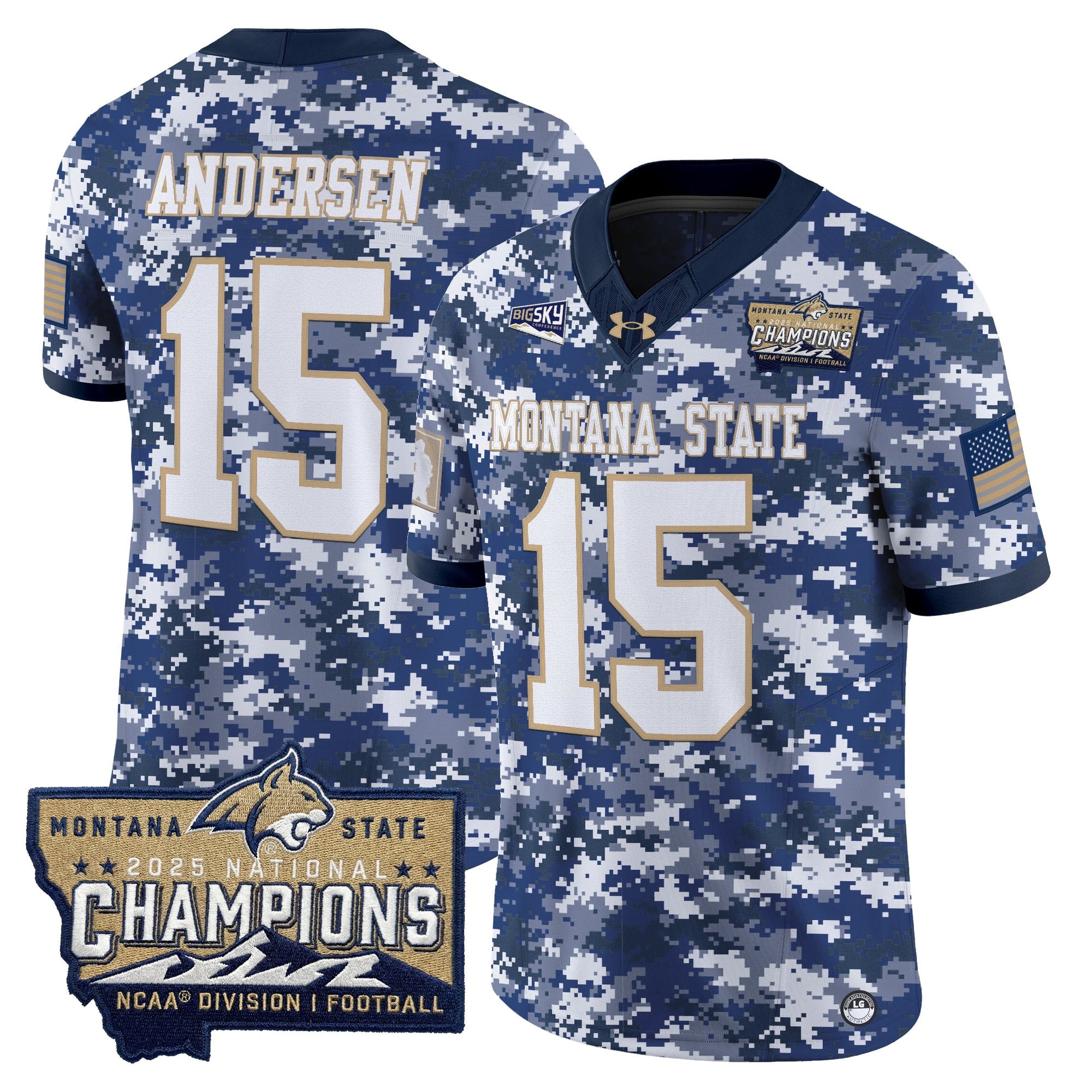 Men's Montana State Bobcats 2025 National Champions Vapor Limited Jersey - All Stitched