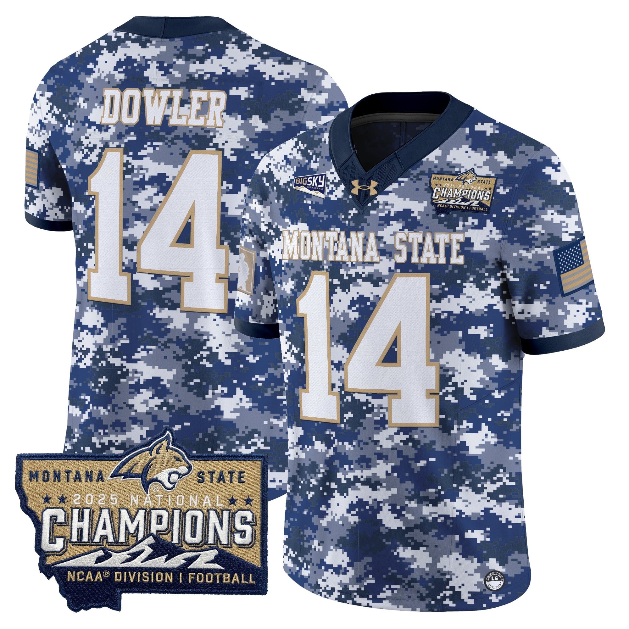 Men's Montana State Bobcats 2025 National Champions Vapor Limited Jersey - All Stitched