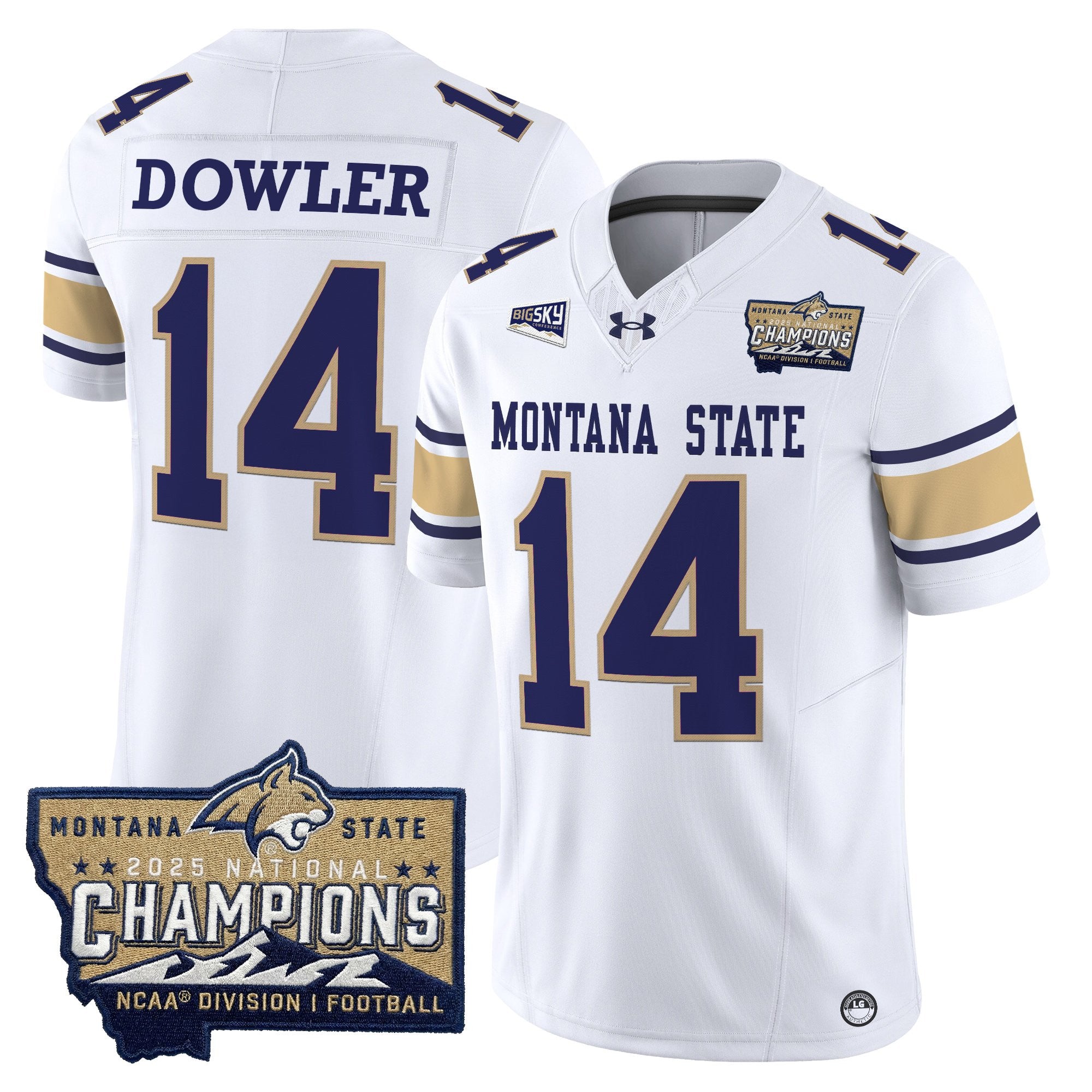 Men's Montana State Bobcats 2025 National Champions Vapor Limited Jersey - All Stitched