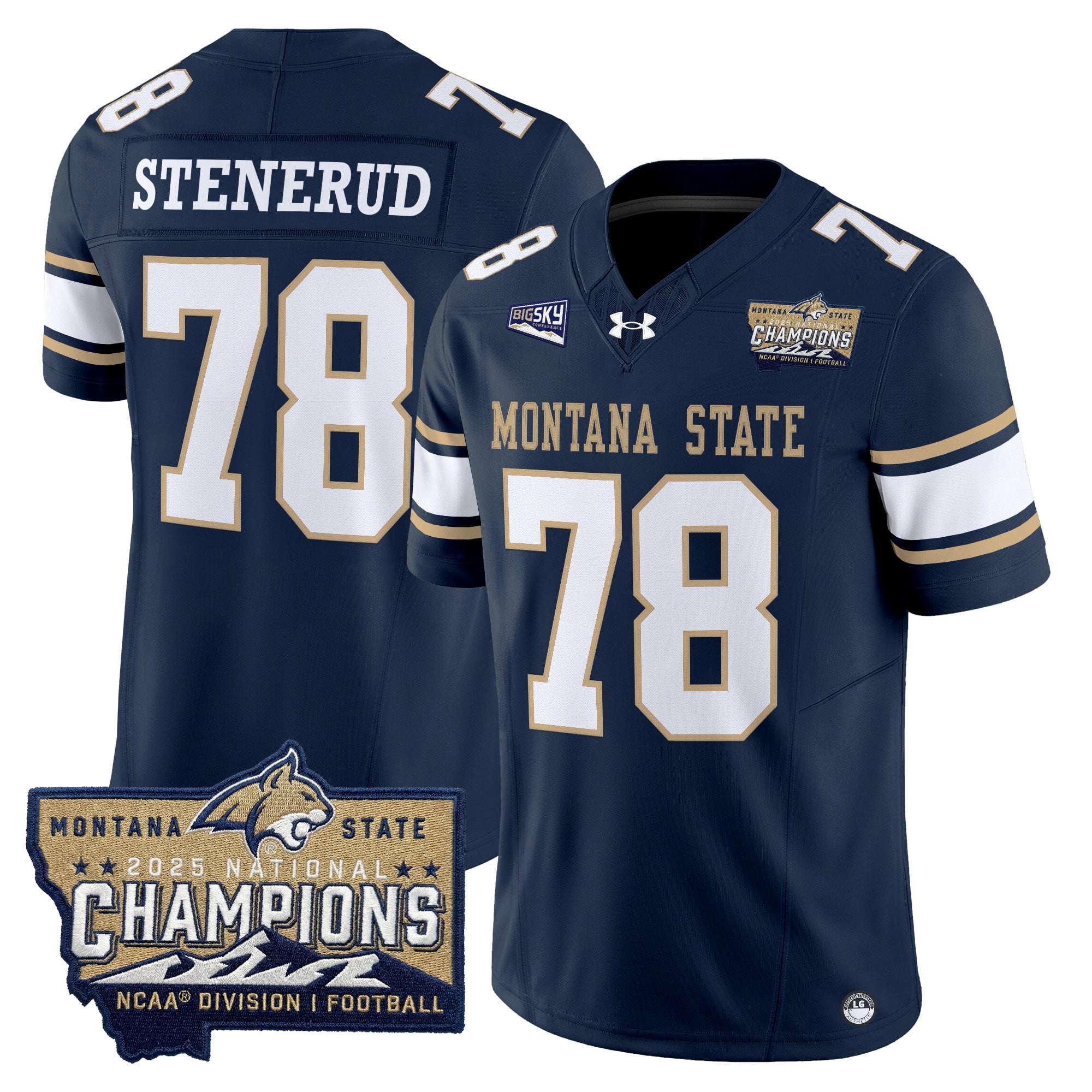 Men's Montana State Bobcats 2025 National Champions Vapor Limited Jersey - All Stitched