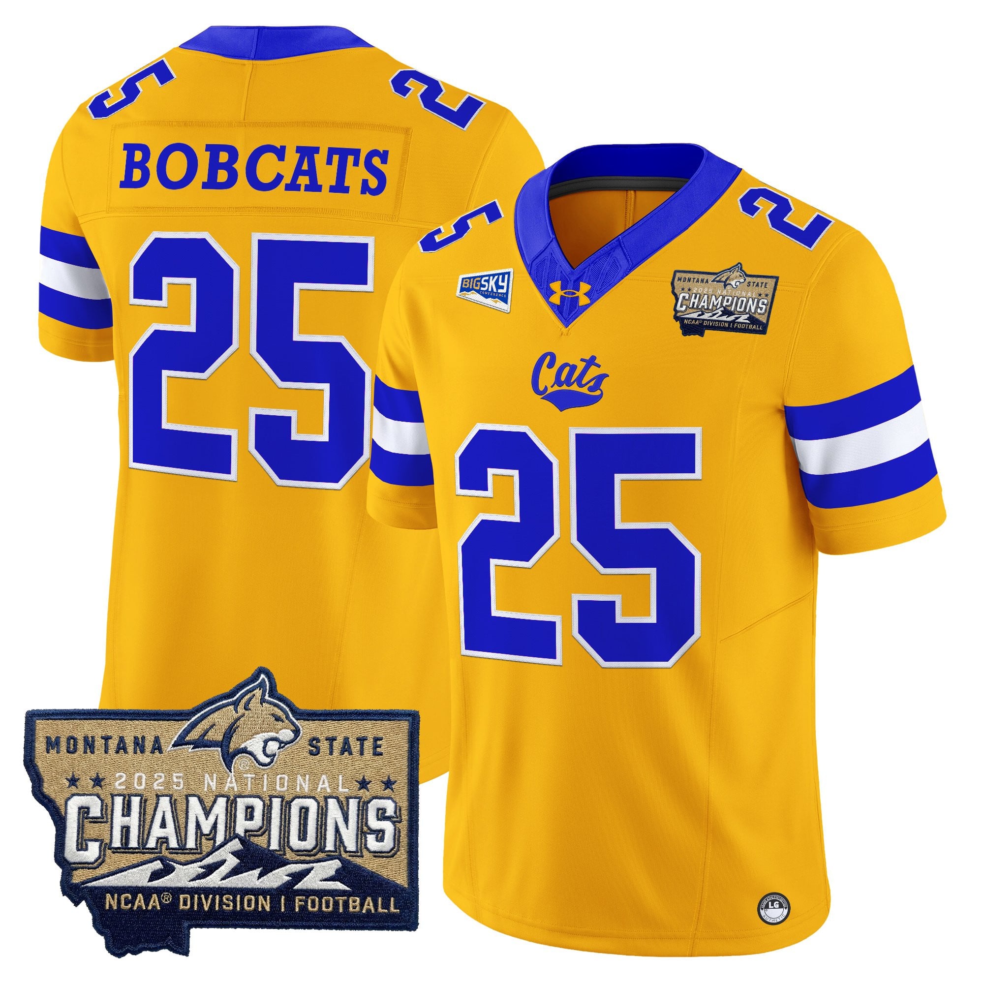 Men's Montana State Bobcats 2025 National Champions Vapor Limited Jersey - All Stitched