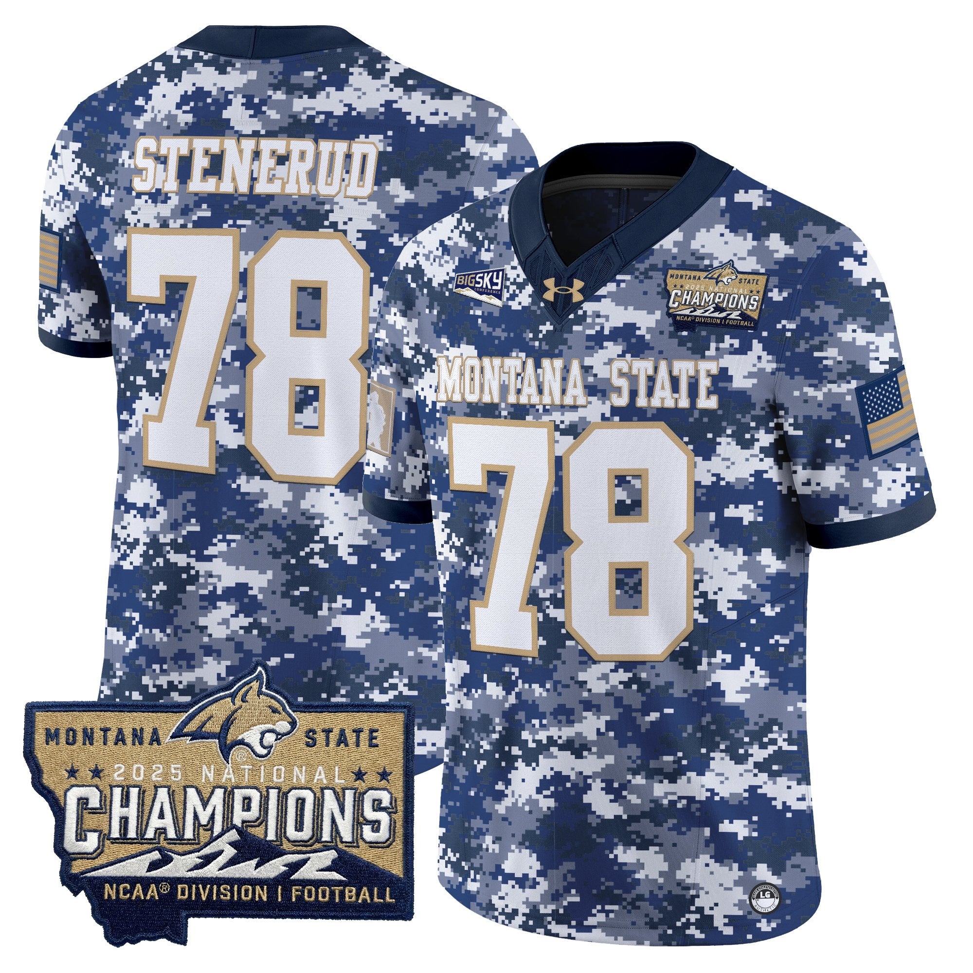 Men's Montana State Bobcats 2025 National Champions Vapor Limited Jersey - All Stitched