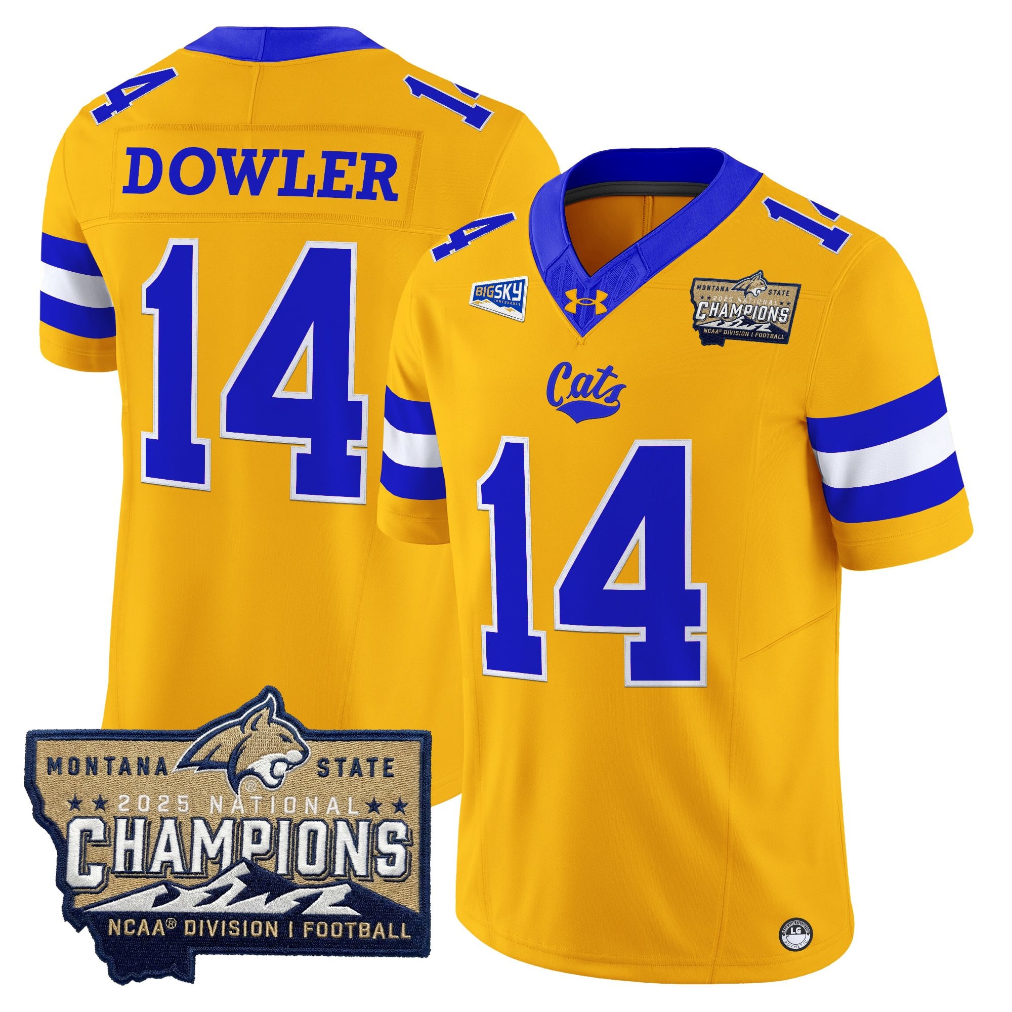 Men's Montana State Bobcats 2025 National Champions Vapor Limited Jersey - All Stitched