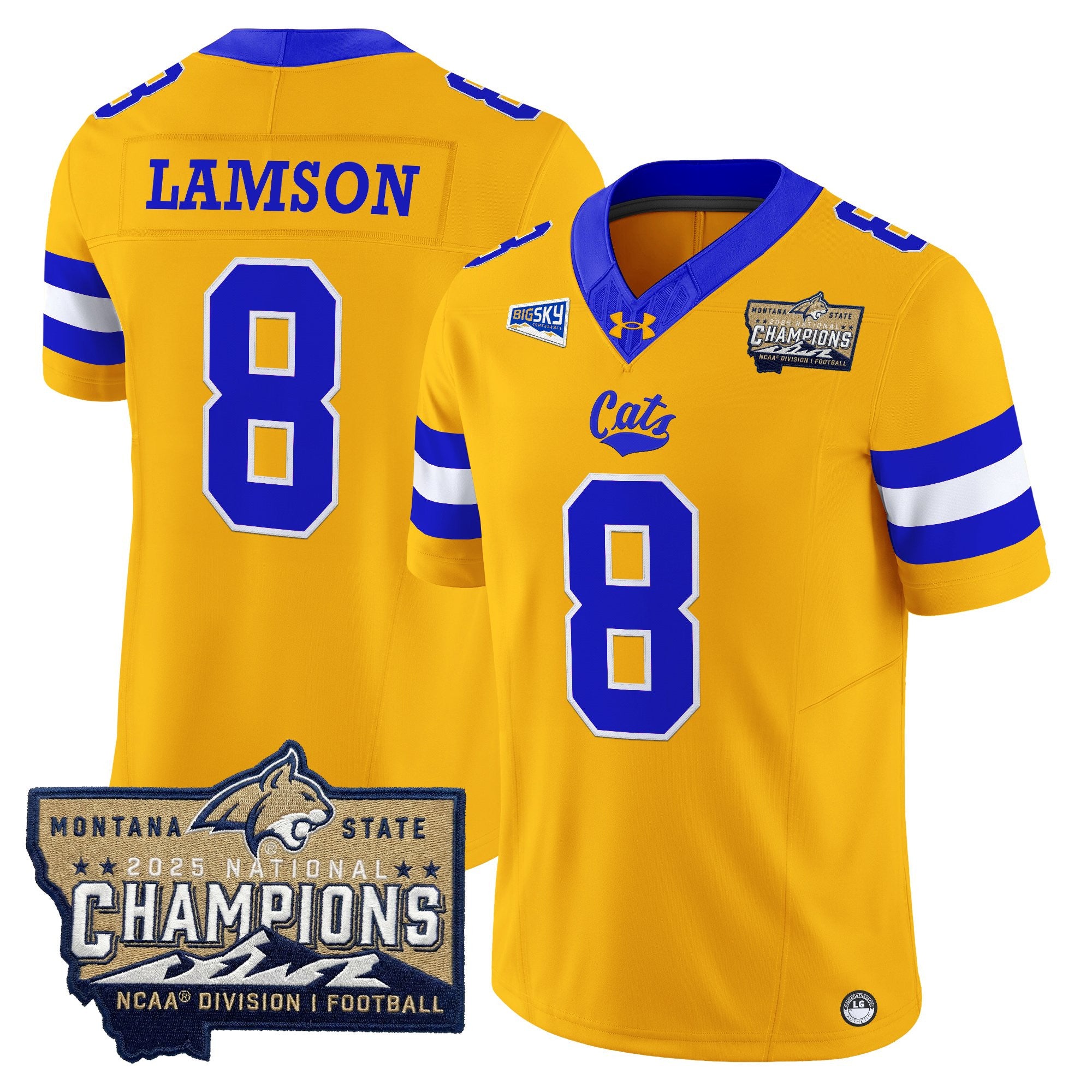Men's Montana State Bobcats 2025 National Champions Vapor Limited Jersey - All Stitched
