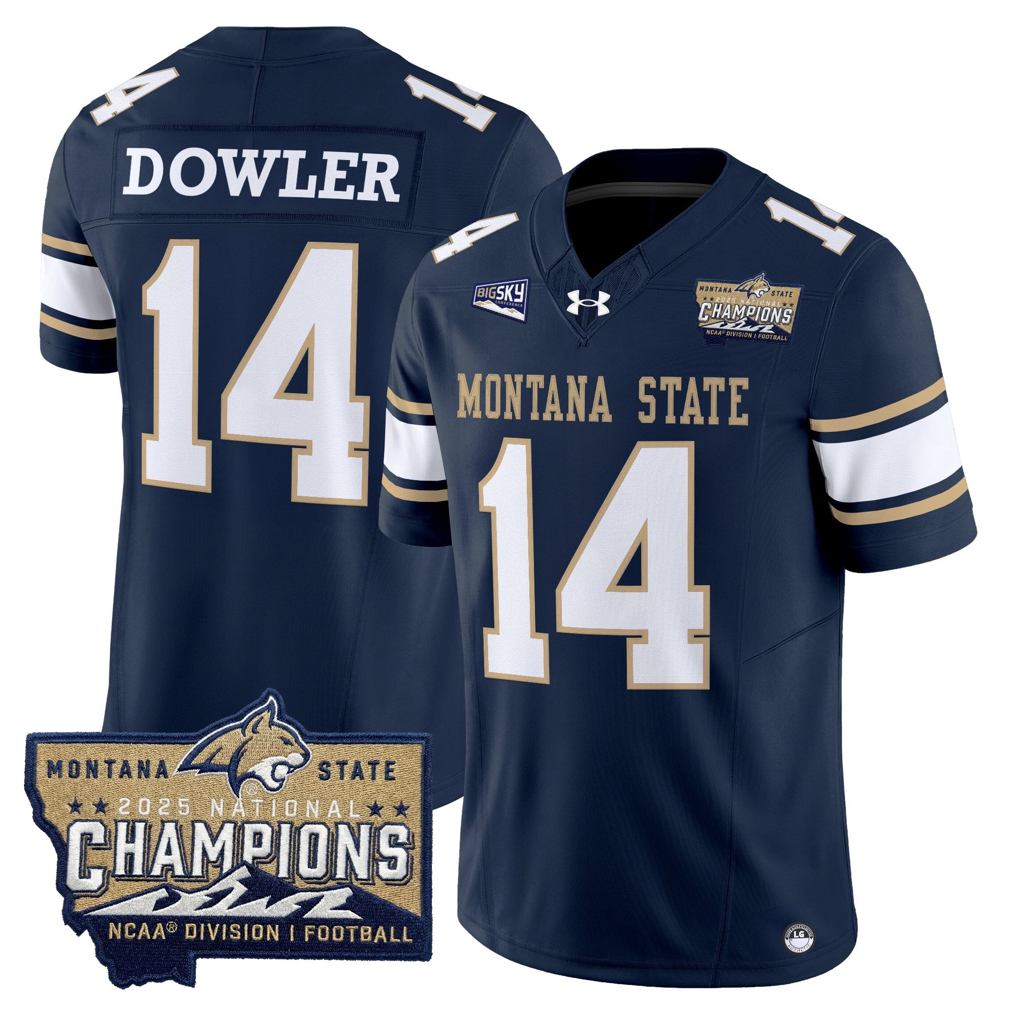 Men's Montana State Bobcats 2025 National Champions Vapor Limited Jersey - All Stitched