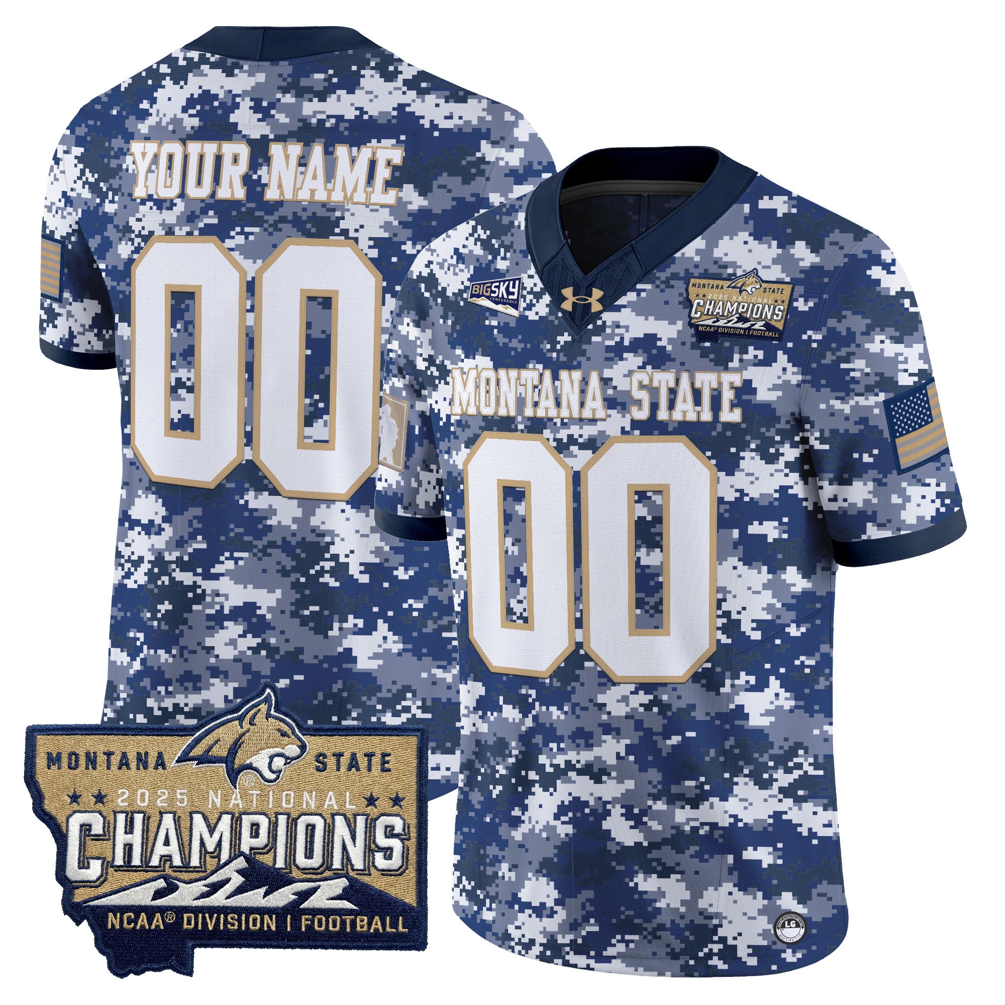 Montana State Bobcats 2025 National Champions Vapor Limited Custom Jersey - All Stitched