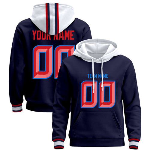 Deep Steel Blue Custom Pullover Hoodie