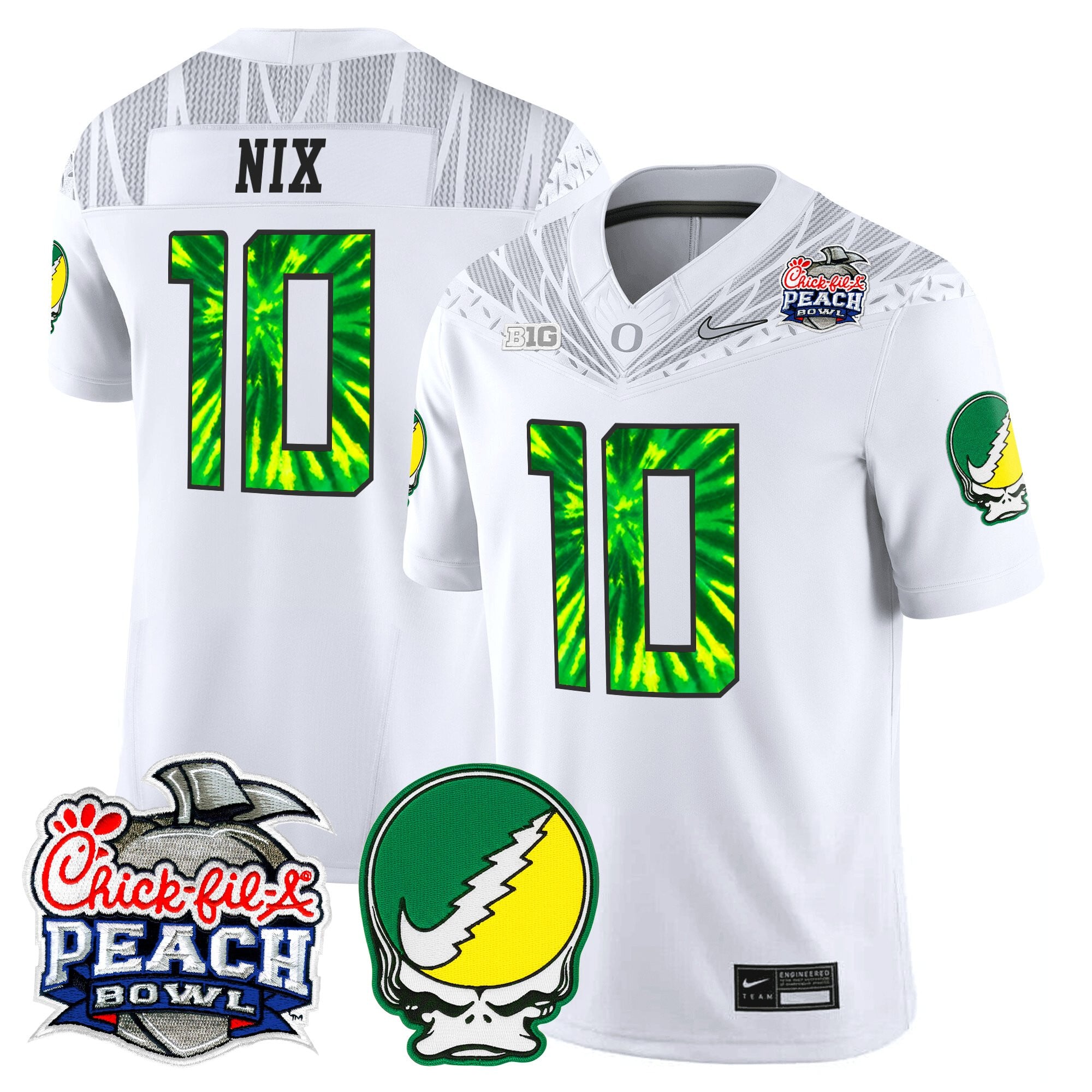 Men's Oregon Ducks "Grateful Ducks" Vapor Limited Jersey - 2026 Peach Bowl Patch - All Stitched