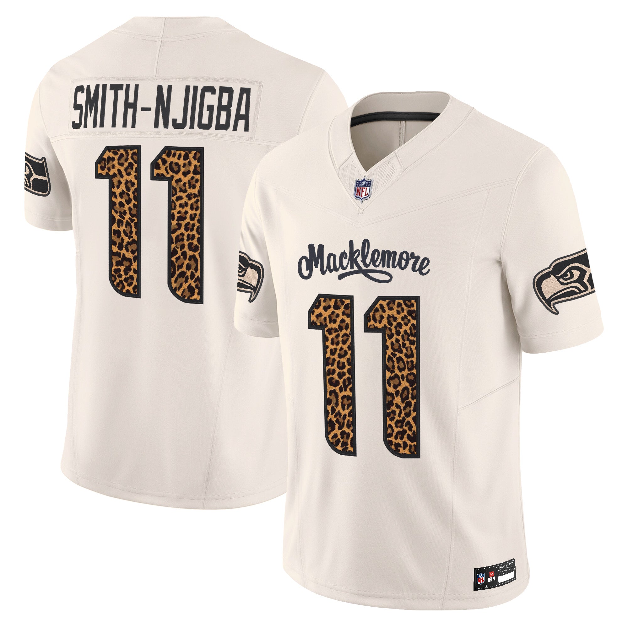Men's Seattle Seahawks x Macklemore Vapor Limited Jersey - Leopard Print -Stitched