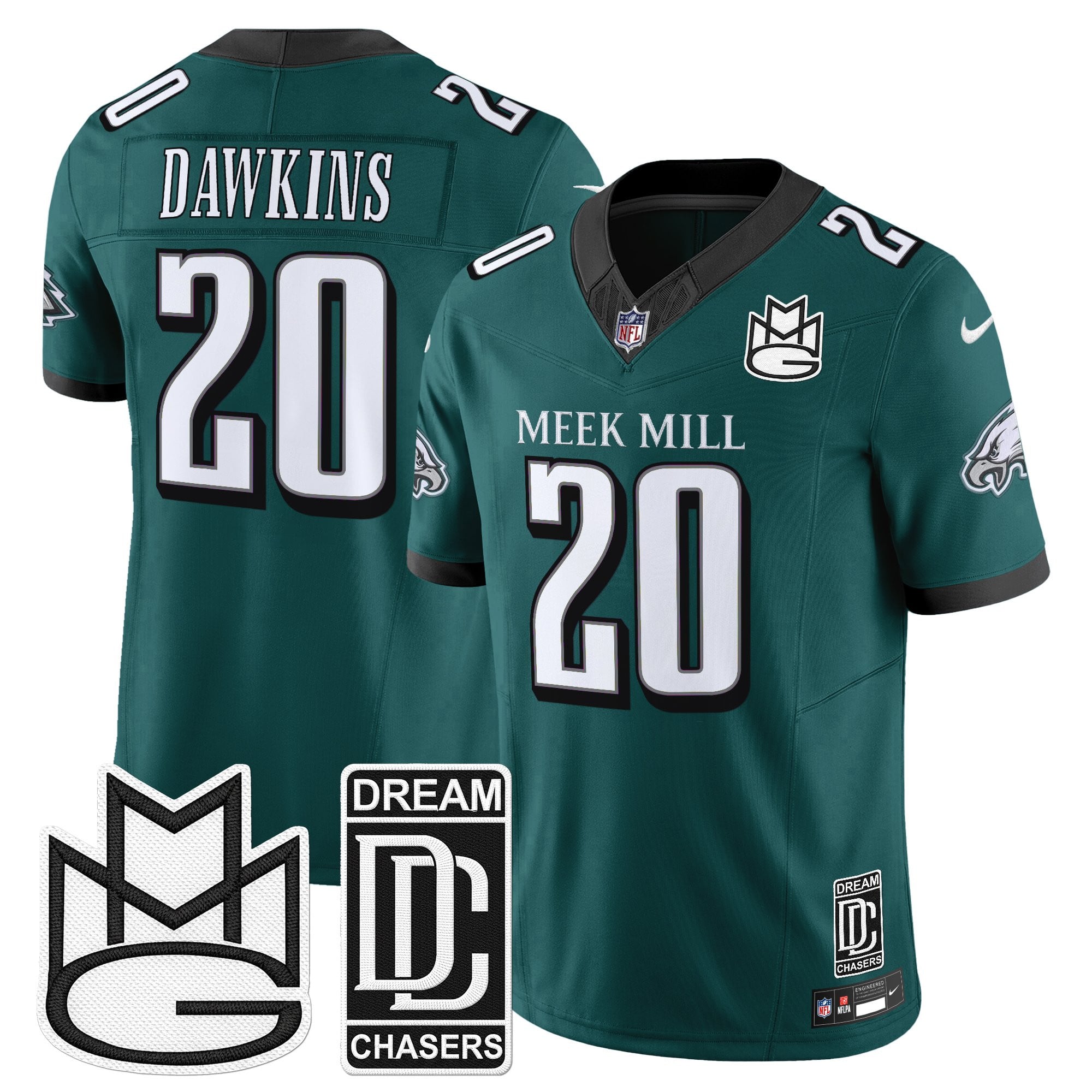 Men's Philadelphia Eagles x Meek Mill Vapor Limited Jersey - All Stitched